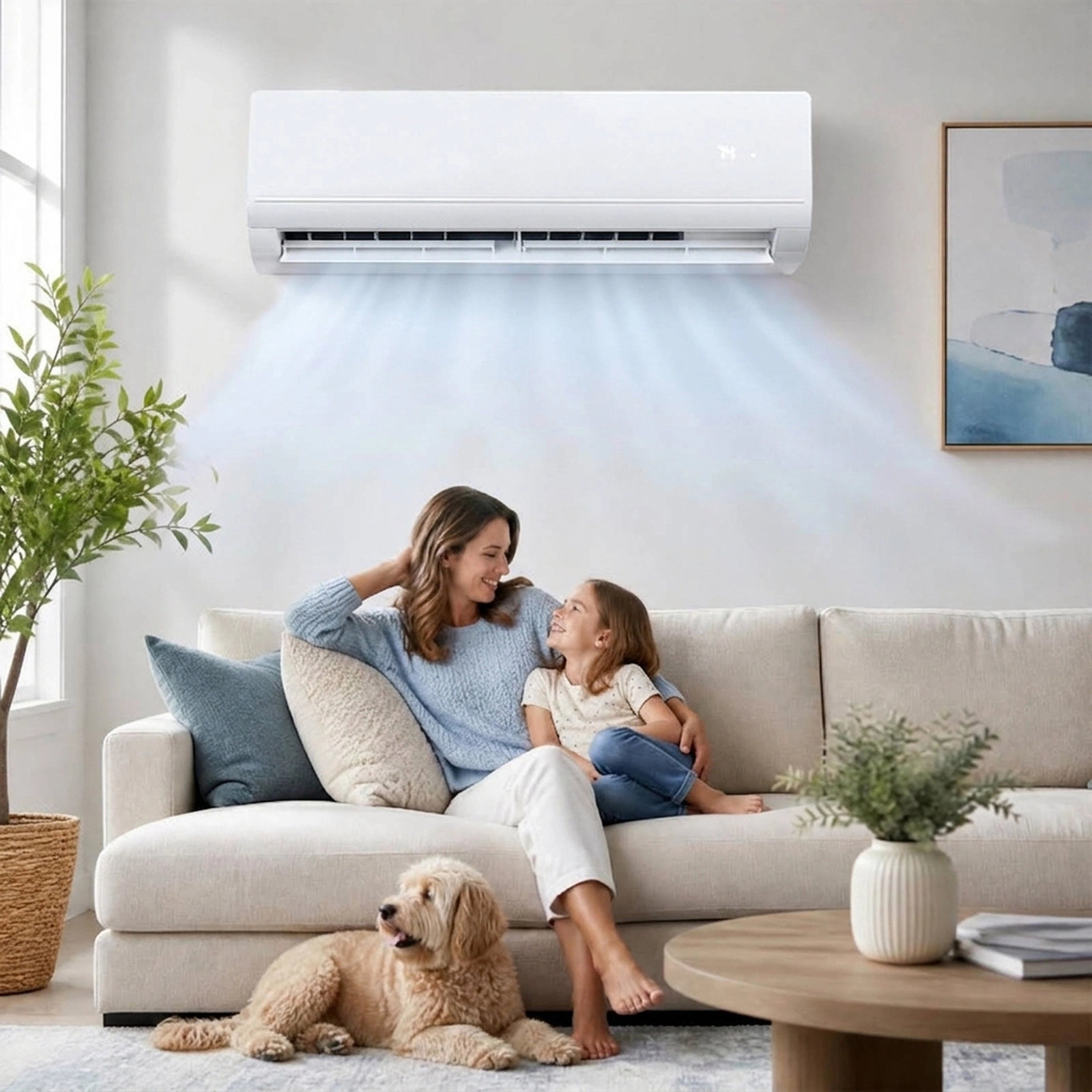 SUGIFT 24000 BTU 2 Ton 17 SEER2 208-230V WiFi Mini Split Air Conditioner and Heat Pump 1500 Sq Ft White