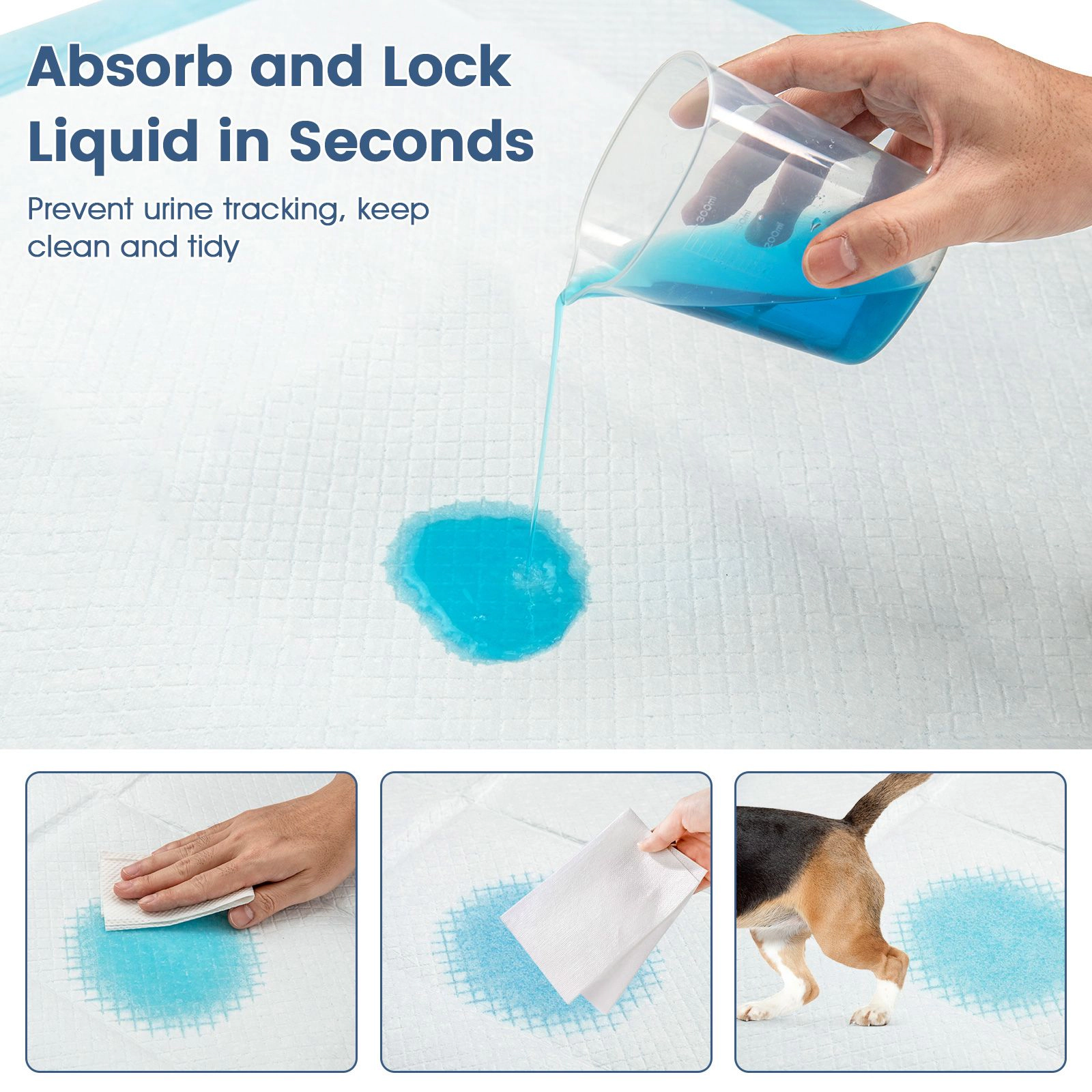 Slickblue Dog Pee Pads 150 Count, Disposable Training Pads
