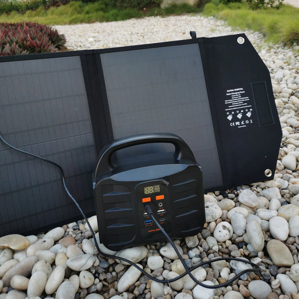 Alpha Digital 100W, 155Wh/42000mAh, 40W Solar Panel - Power Station Combo Pack