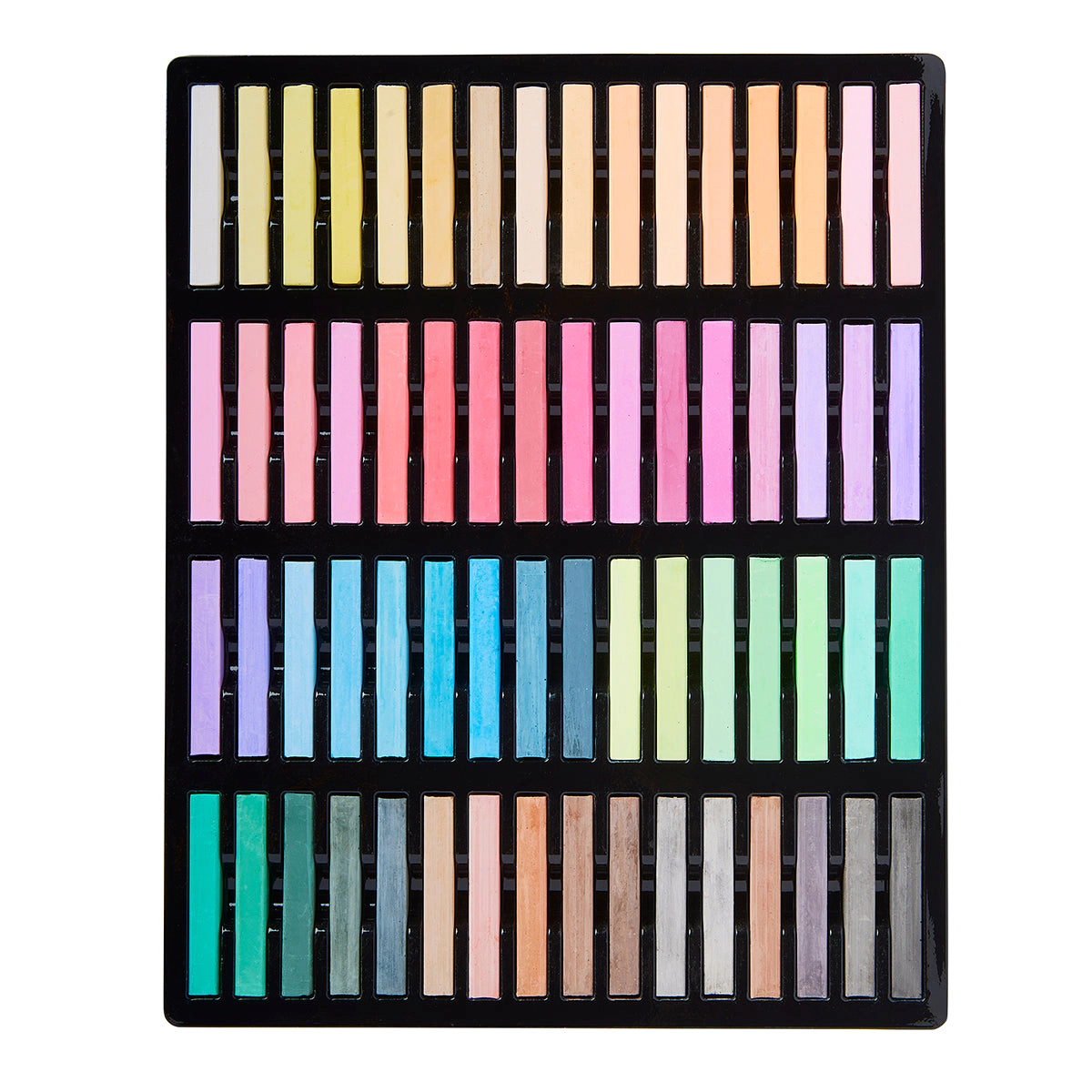 KINGART Square Soft Chalk Pastels - 64 Colors