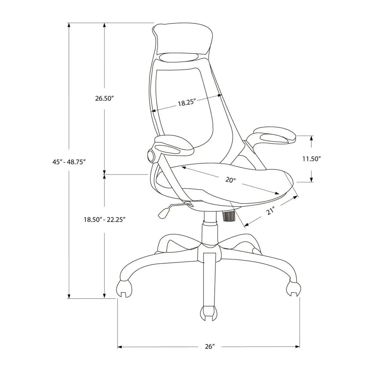 Platinum-Level Office Chairs Ergonomic Mesh Office Chair - Adjustable Swivel Desk Chair Modern