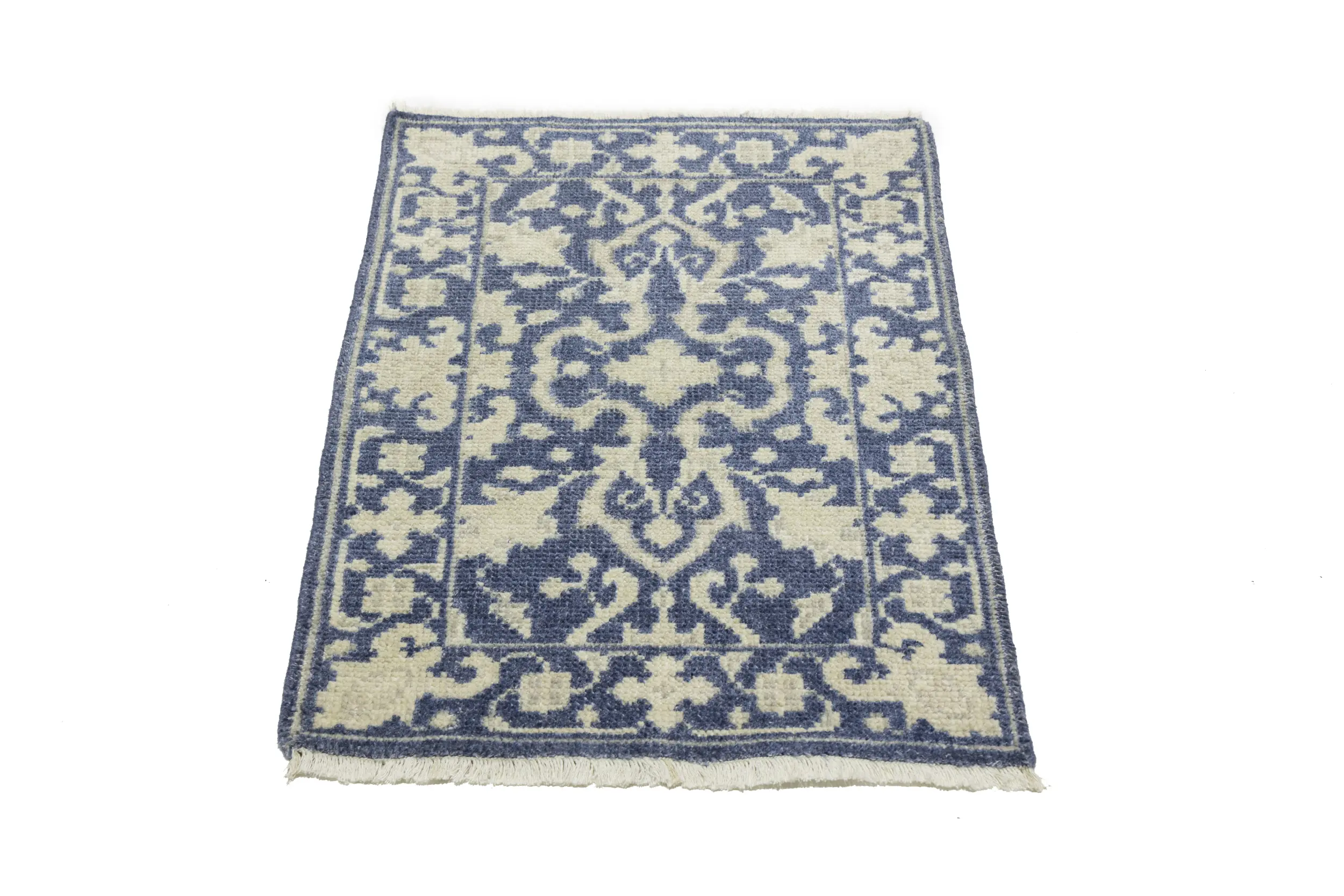 Magic Rugs Muted Slate Blue Floral 2X3 Transitional Oriental Rug