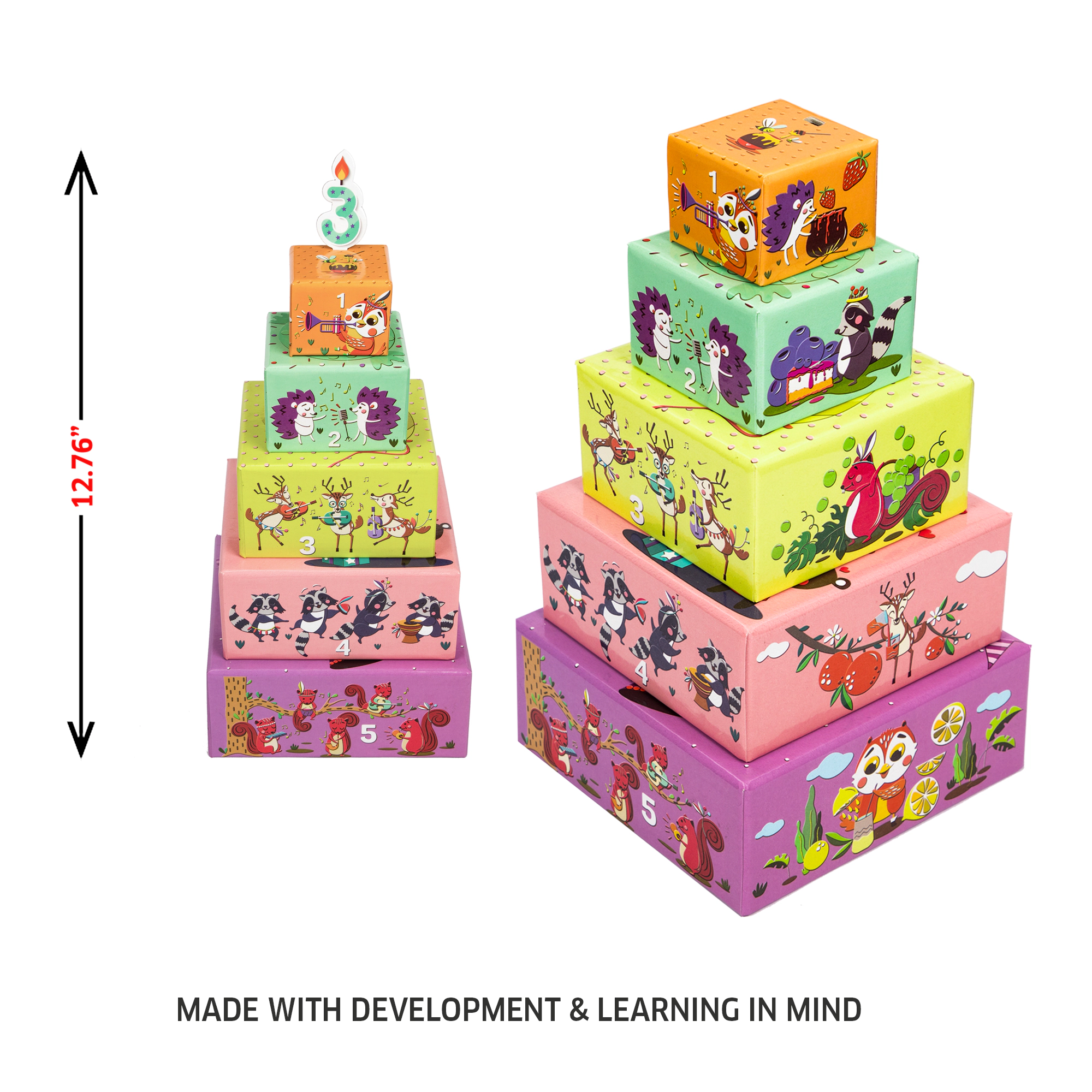 Chalk & Chuckles Stack a Cake Early Learning Game - 2 Players