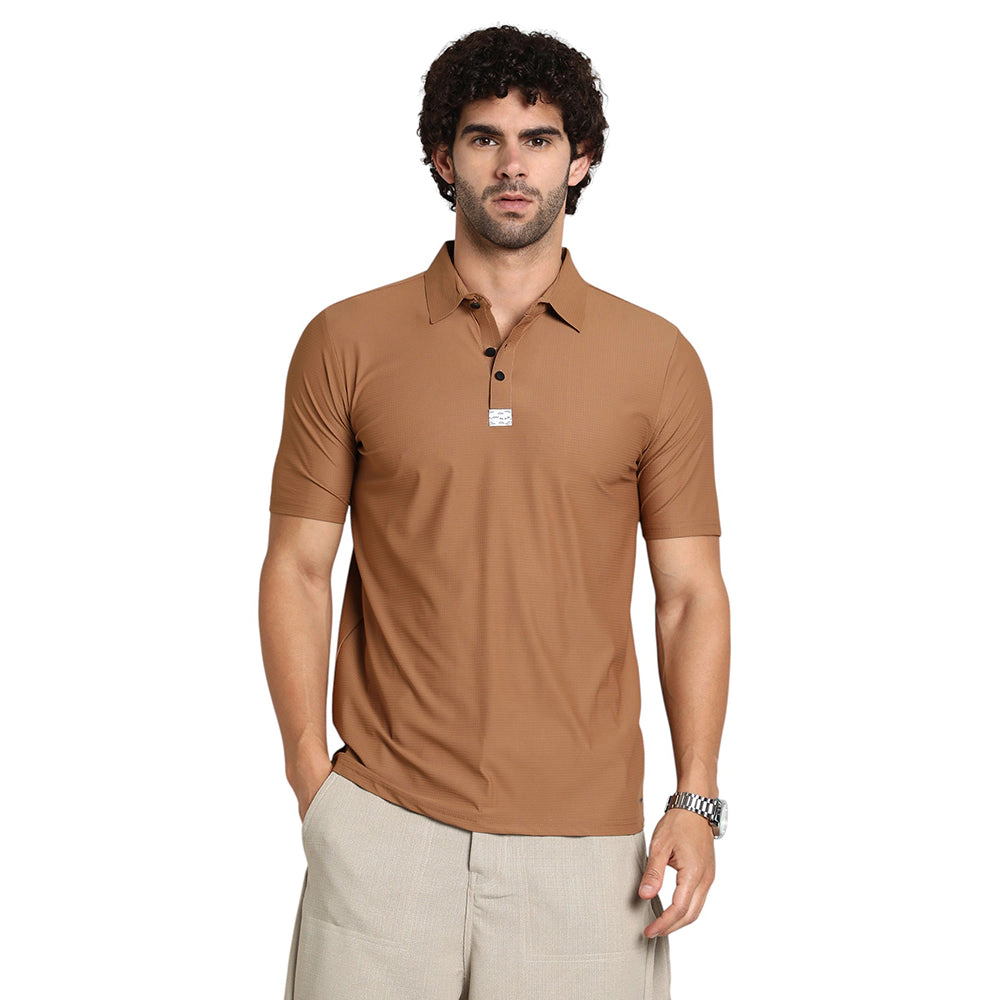 Seamless Waffle Polo T-Shirt