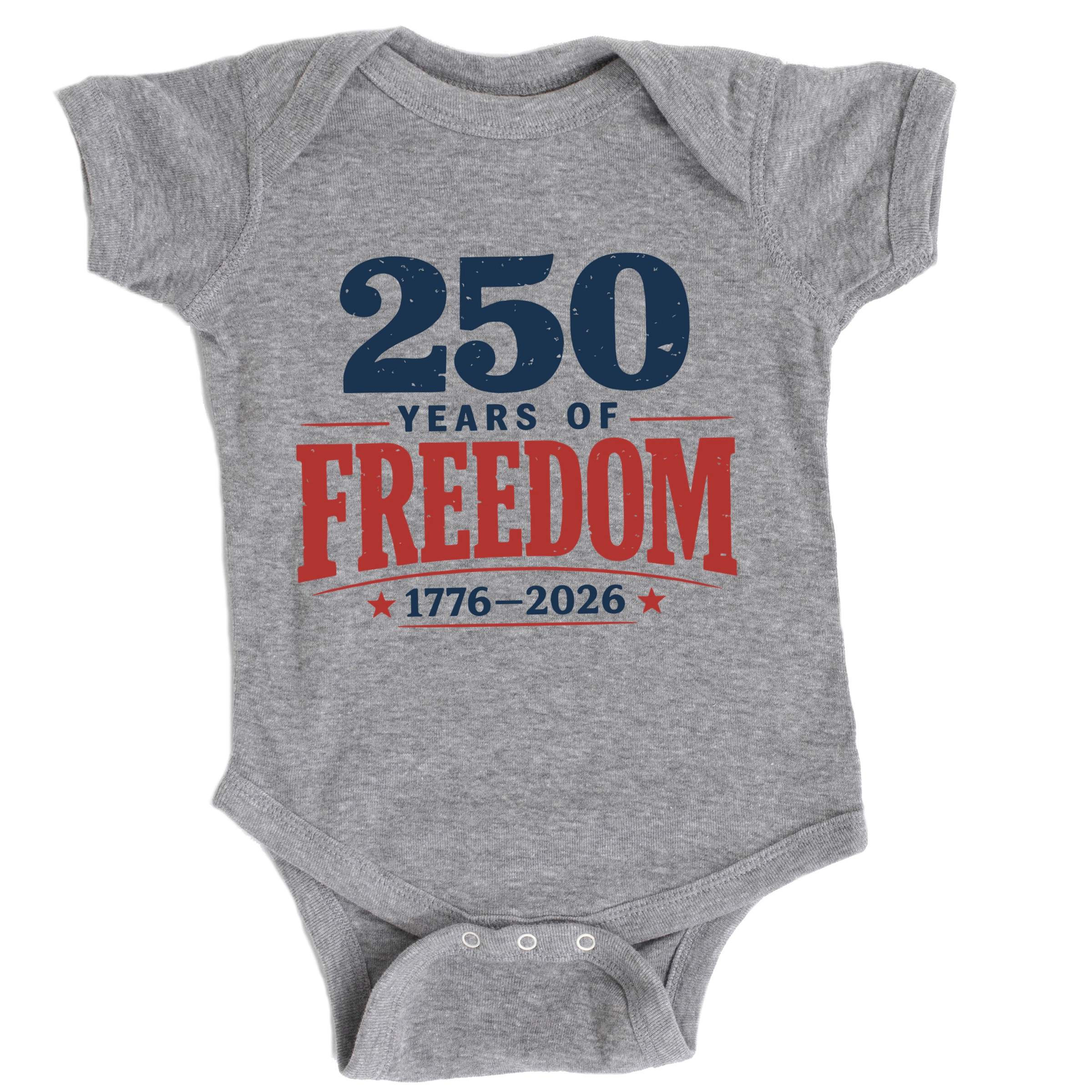 The Juniper Shop - 250 Years of Freedom Block Baby Short Sleeve Graphic Bodysuit
