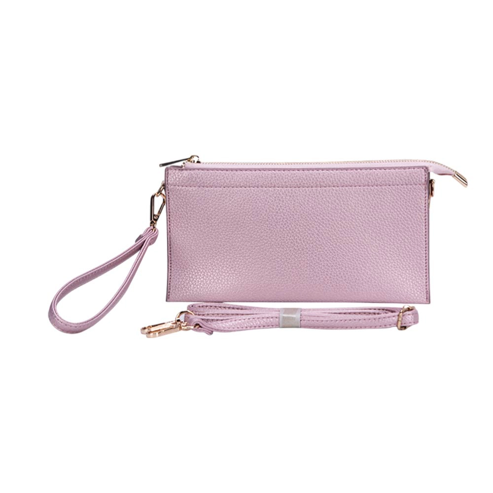 Fashnzfab Faux Leather Slim Wallet Crossbody Bag