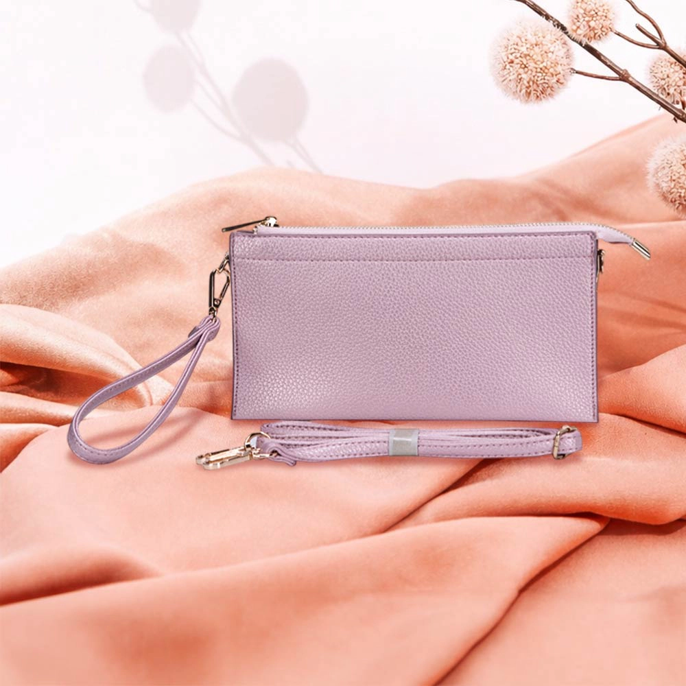 Fashnzfab Faux Leather Slim Wallet Crossbody Bag