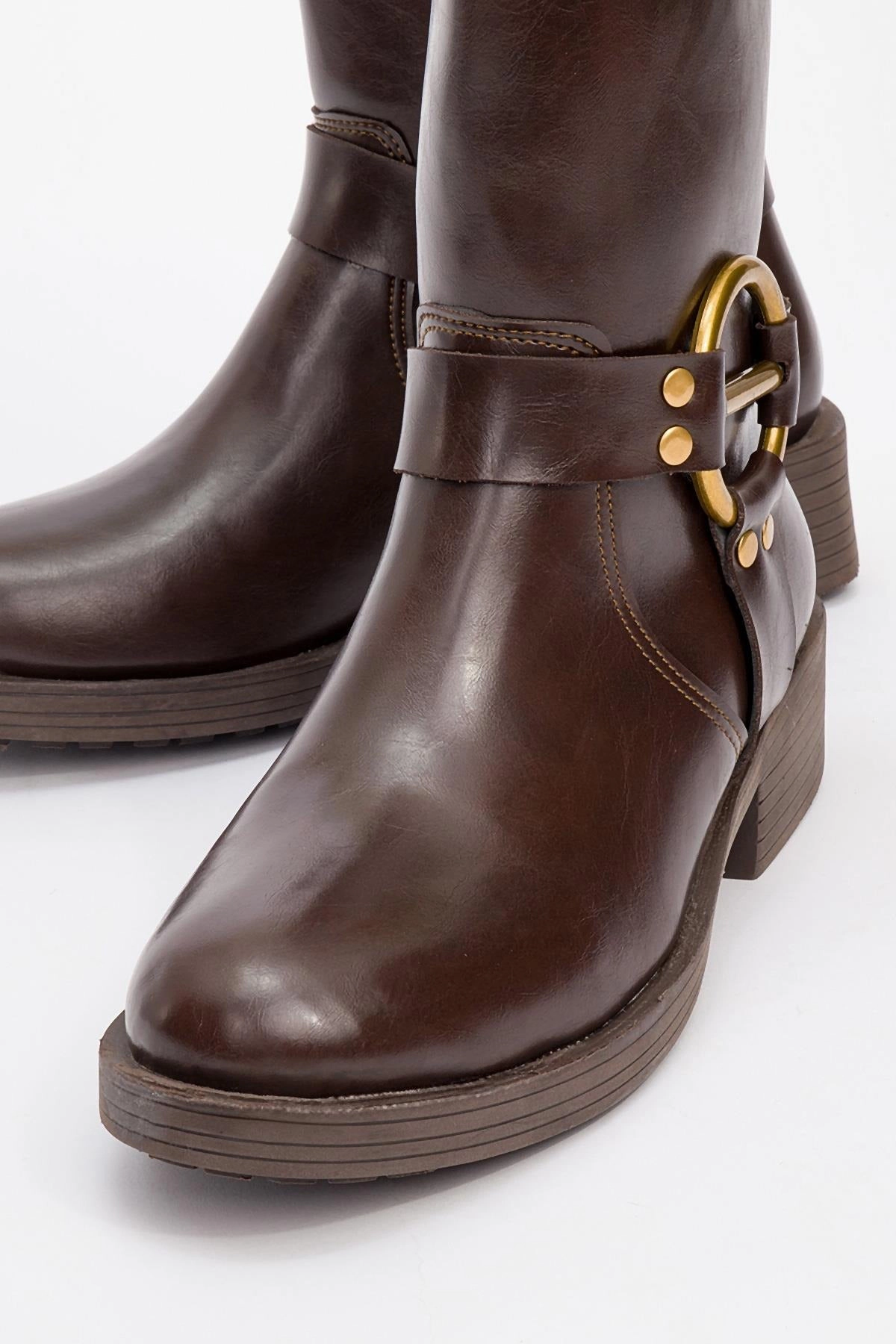 Prologue Shoes Womens Fies Buckled Boot