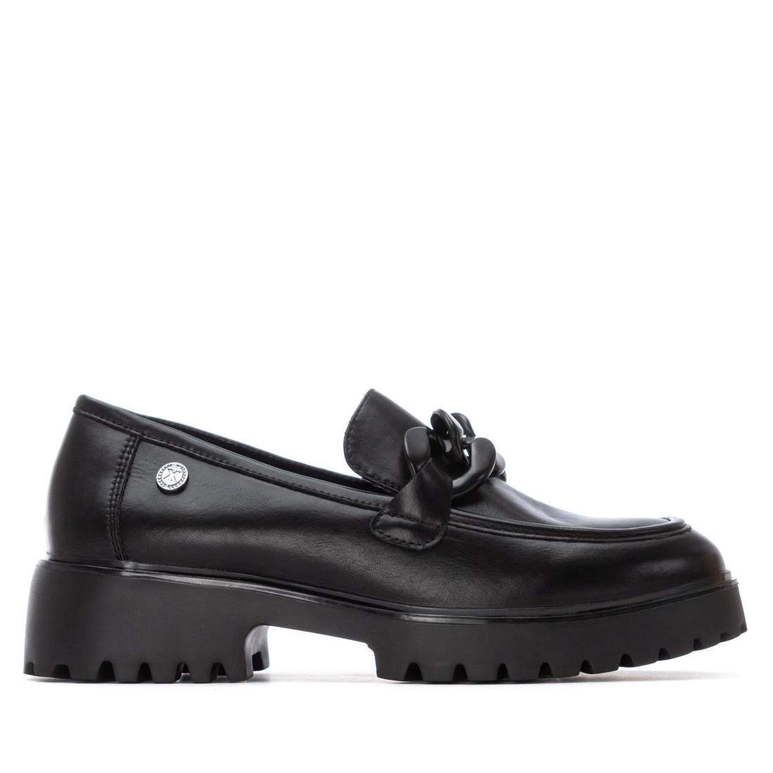 XTI Women's Chunky Heel Moccasins
