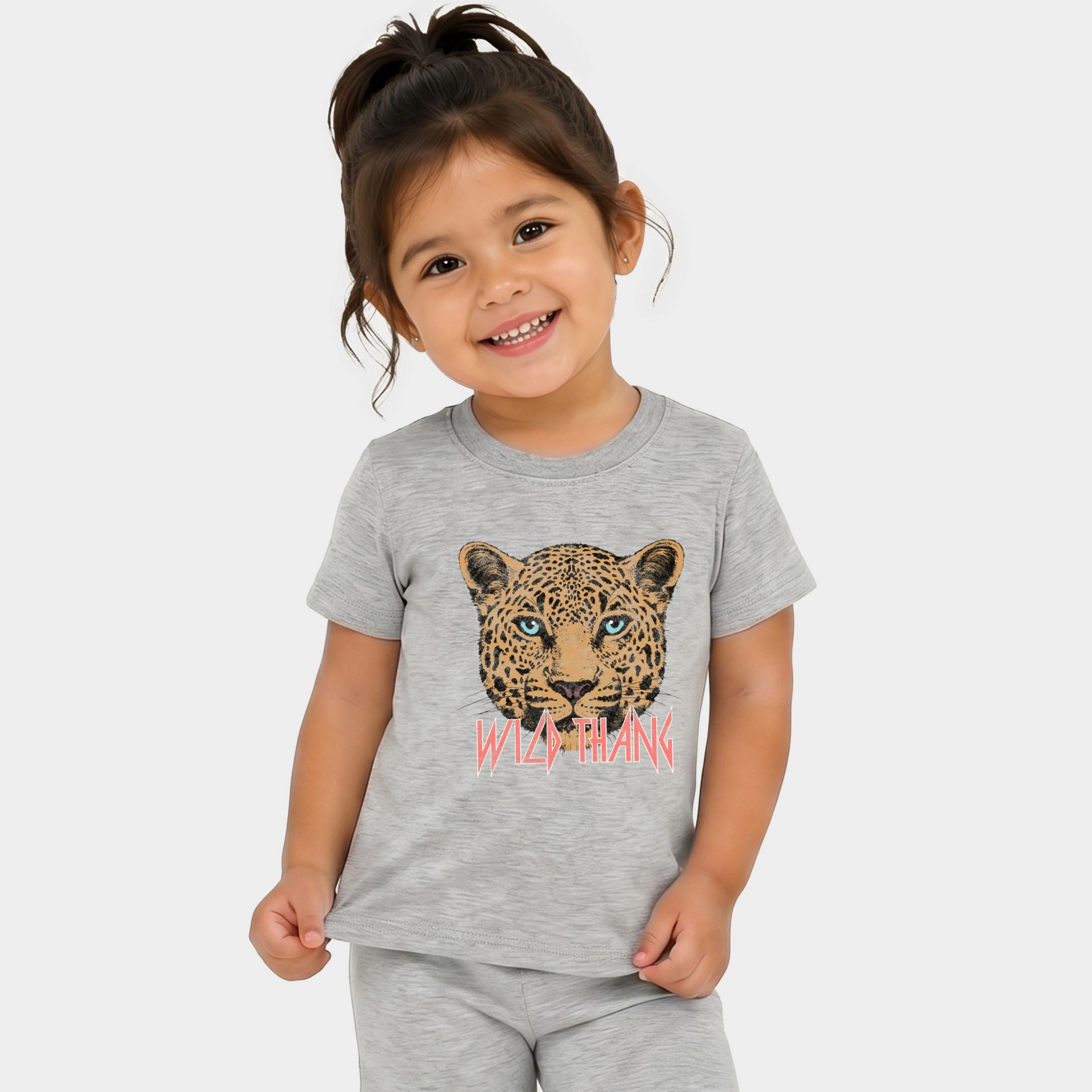 The Juniper Shop - Toddler Crew Shorts Set Wild Thang Cheetah