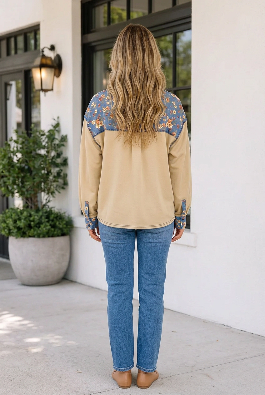 Threaded Pear Women's Priscilla Sleeve Pullover Top Long