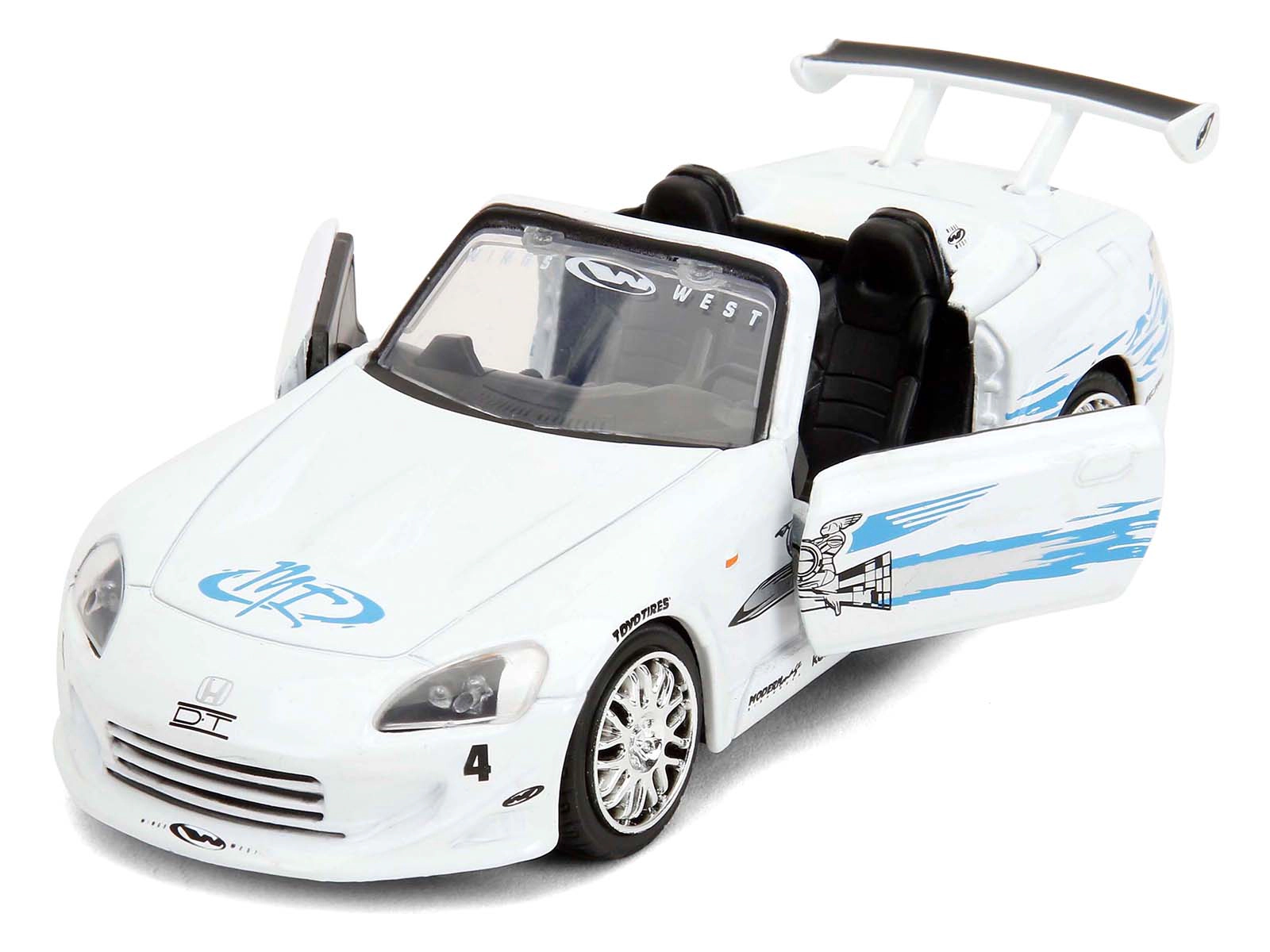 Jada 2001 Honda S2000 Convertible White with Graphics "Fast & Furious Remix - 25th Anniversary" Series 1/32