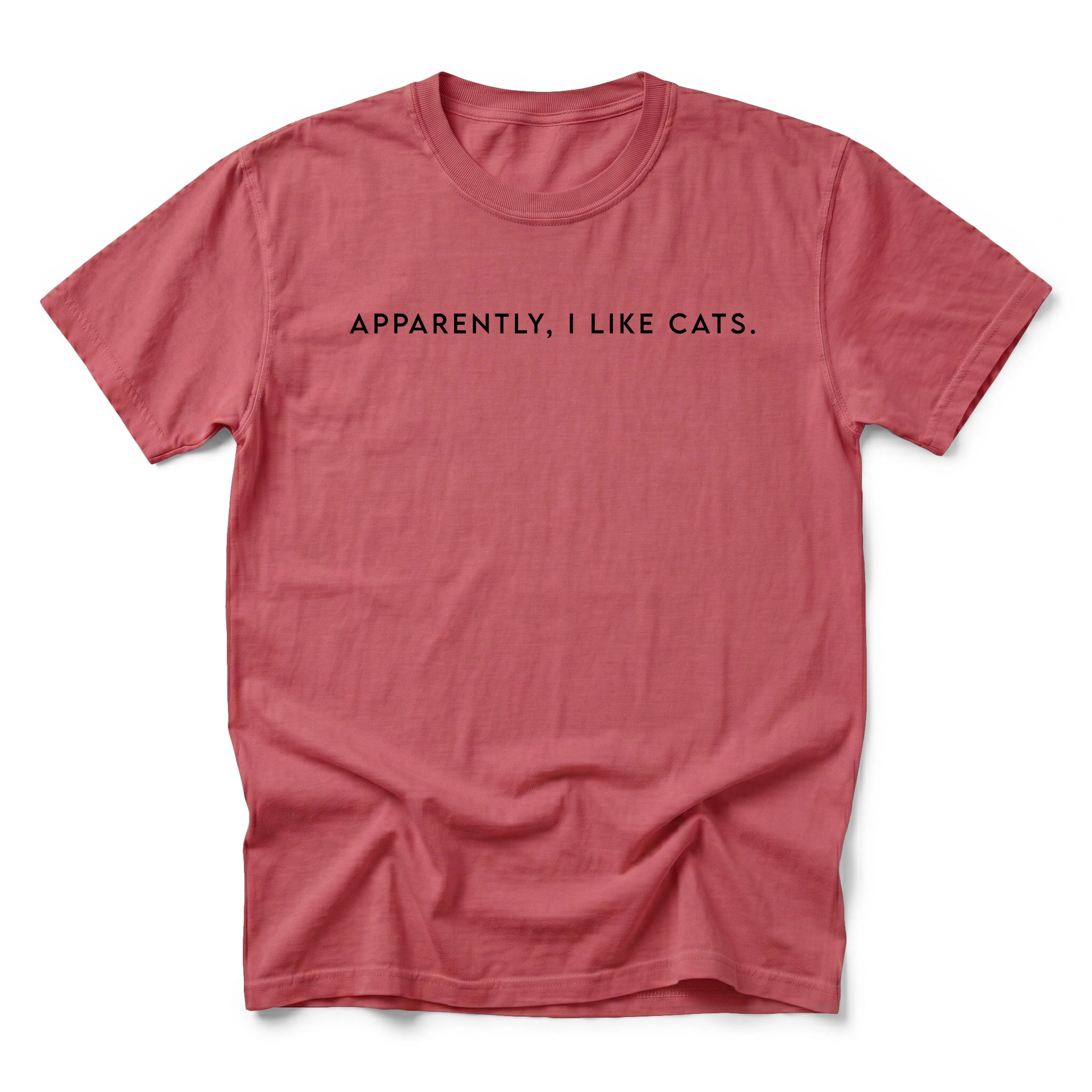 Simply Sage Market - Apparently, I Like Cats Men's Garment Dyed Graphic T-Shirt