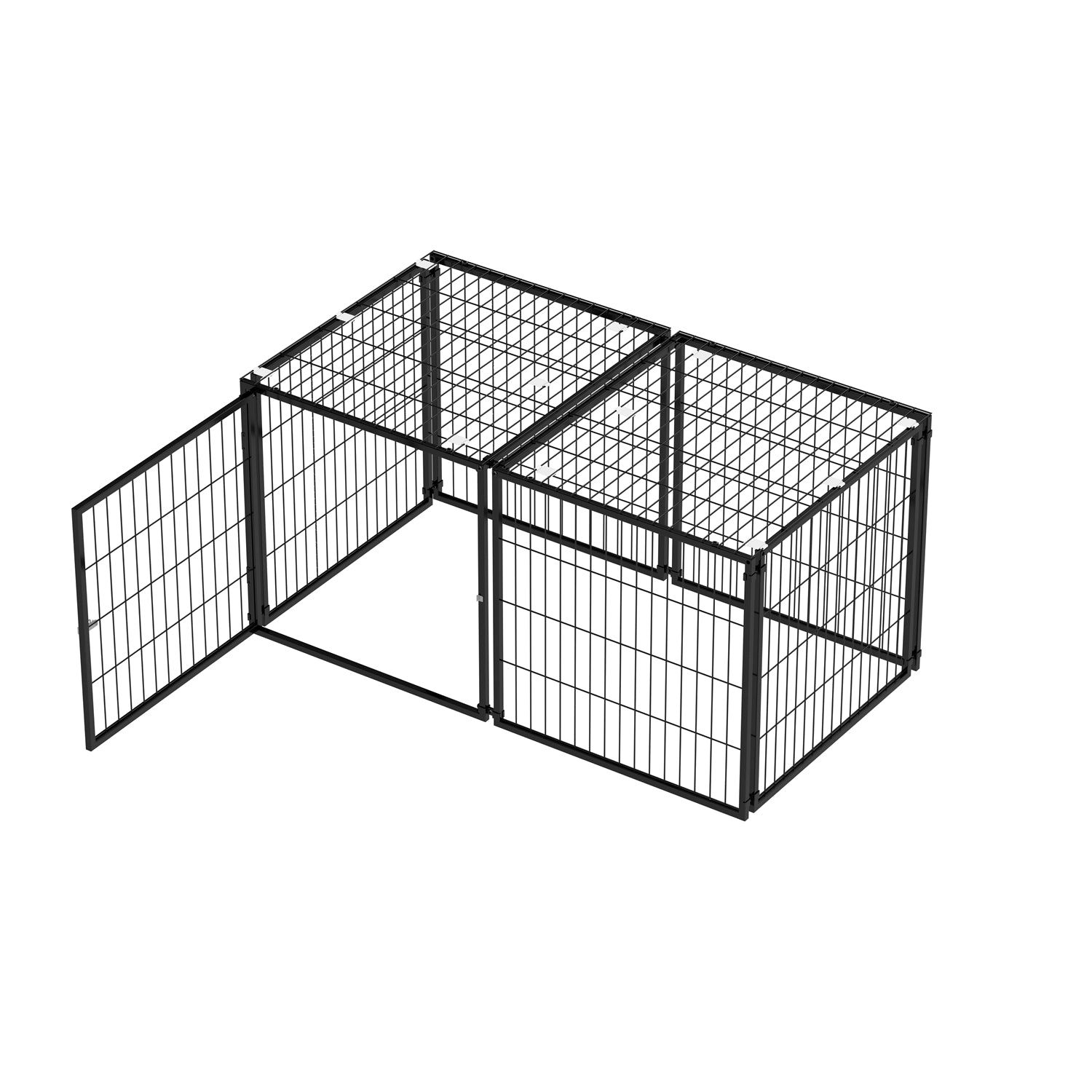 GBruno 48 In Heavy Duty Metal Dog Kennel With PVC Top