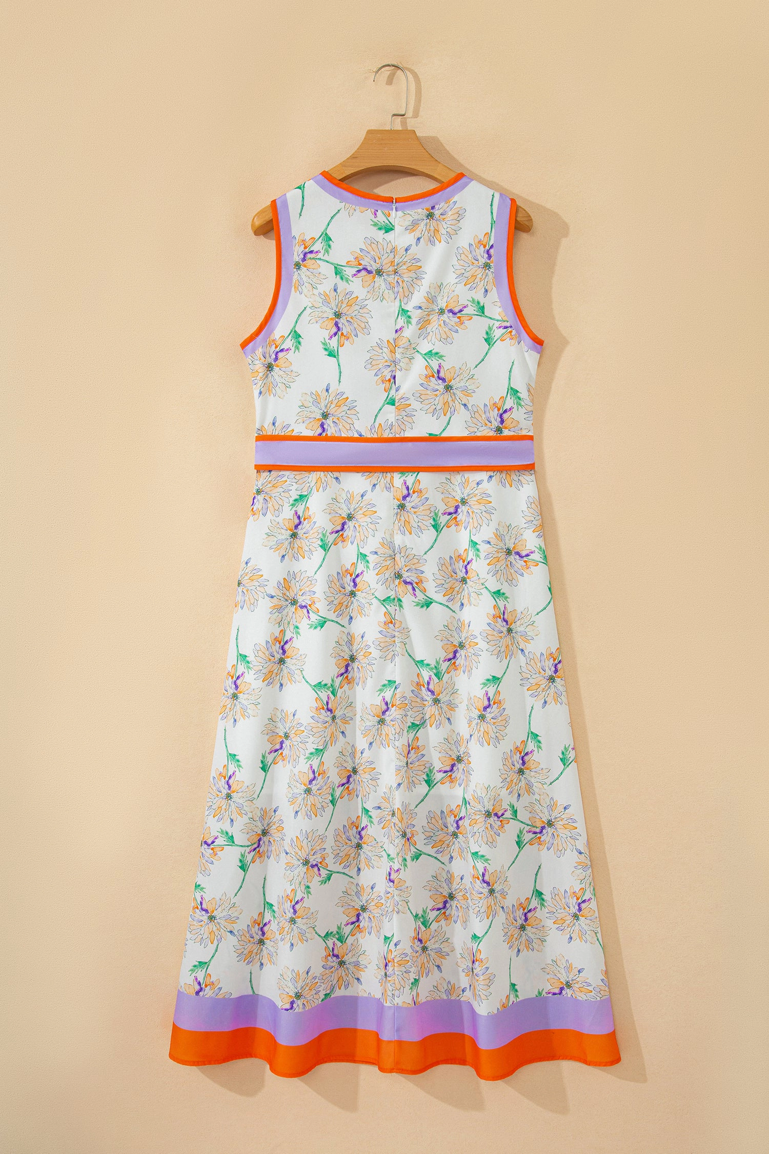 Threaded Pear Daphne Belted Sleeveless Maxi Dress