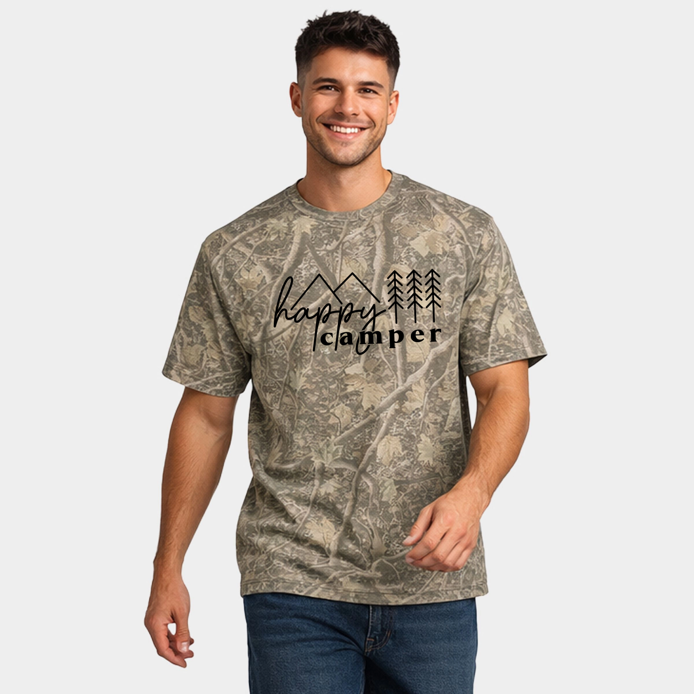 Simply Sage Market - Happy Camper Trees Men's Heavyweight Crew