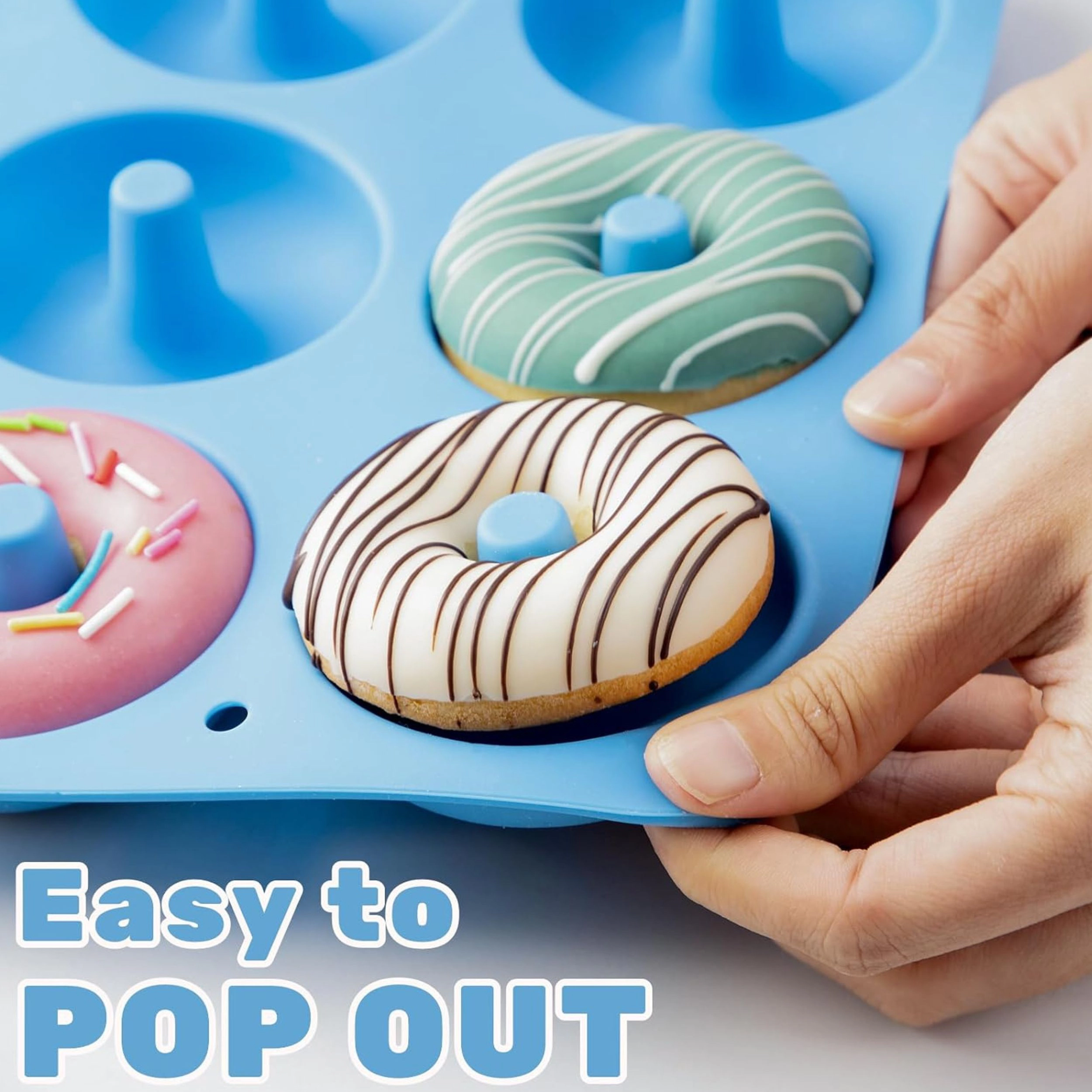 Stock Preferred 6-Cavity Nonstick Silicone Donut Pan Food Grade Baking Mold