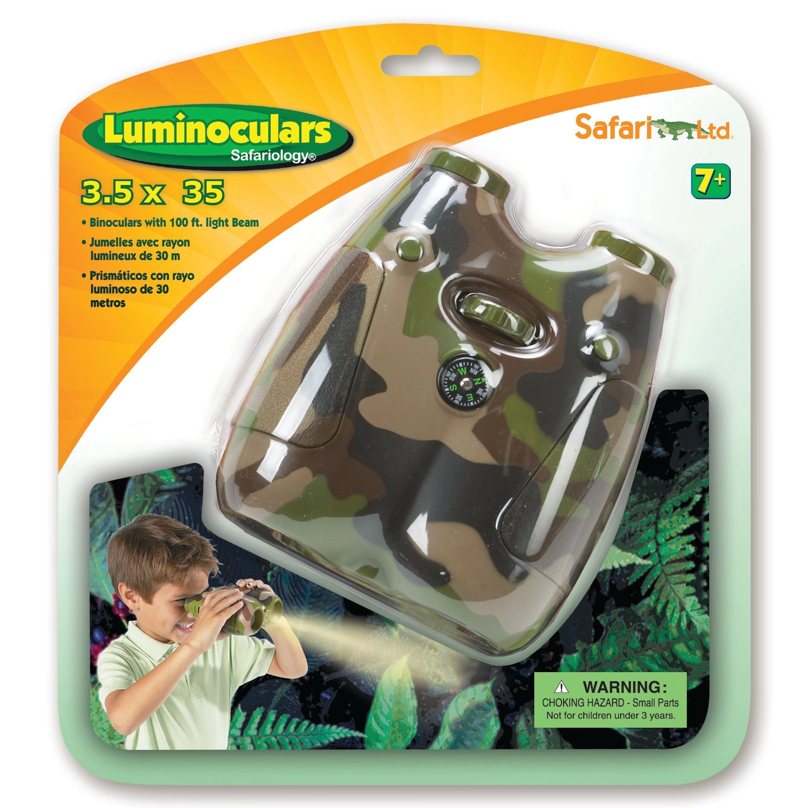 Safari Ltd. - Camouflage Luminocular - Binoculars for Kids