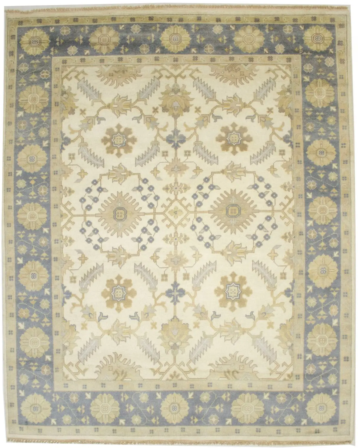 Magic Rugs Muted Cream Floral 8X10 Transitional Oushak Chobi Oriental Rug
