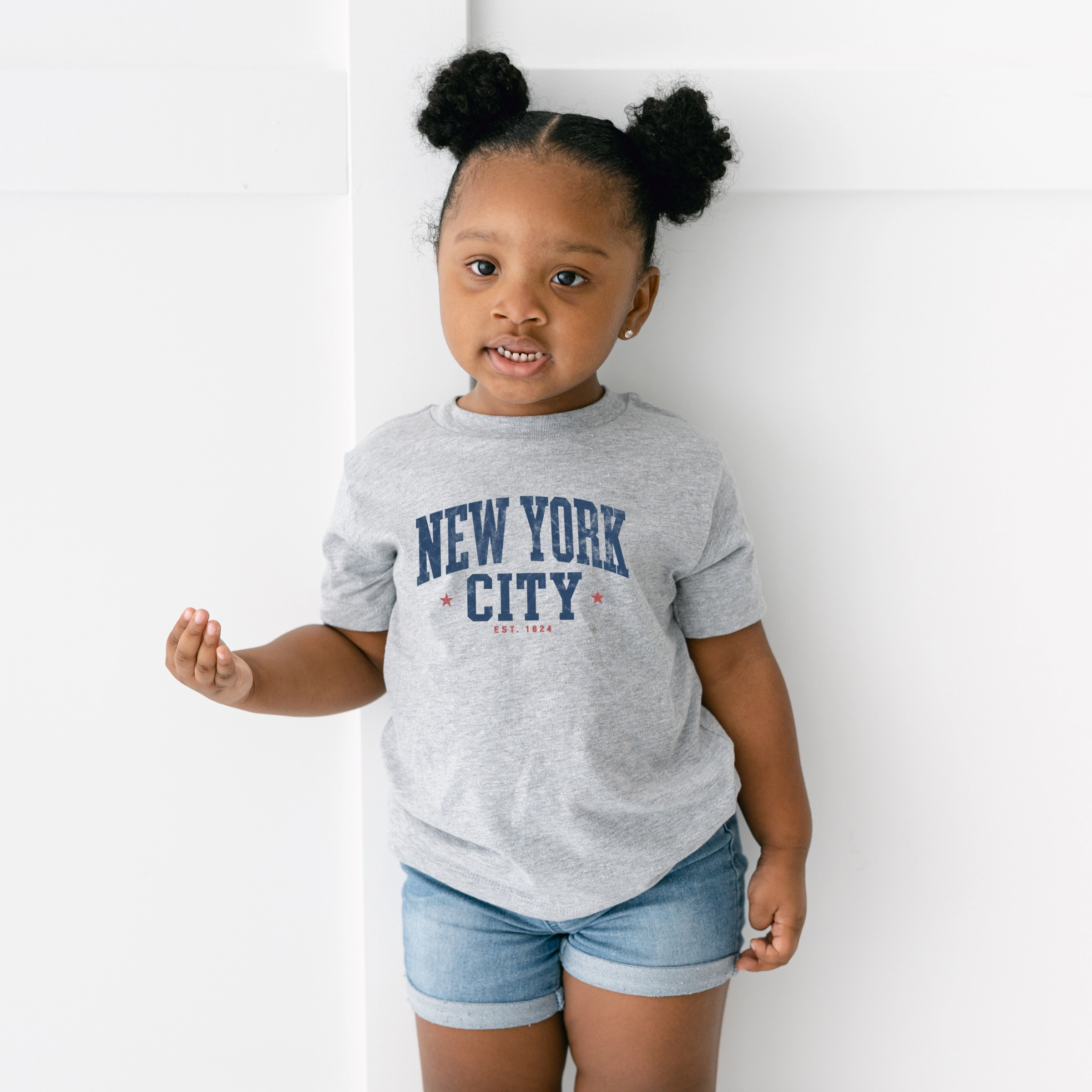 The Juniper Shop - Toddler Short Sleeve Graphic T-Shirt New York City Varsity Stars