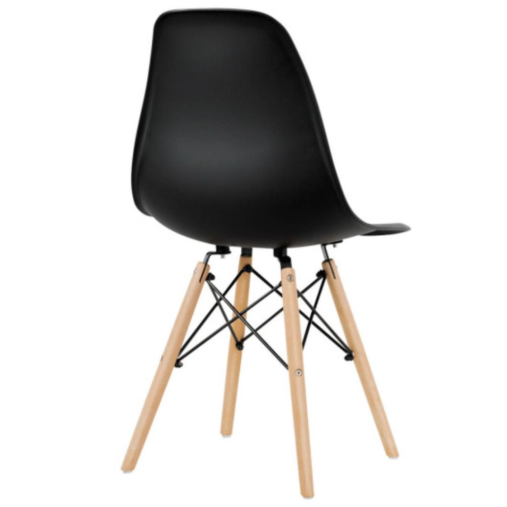 Hivvago 4 Pieces Modern Armless Dining Chair Set With Wood Legs