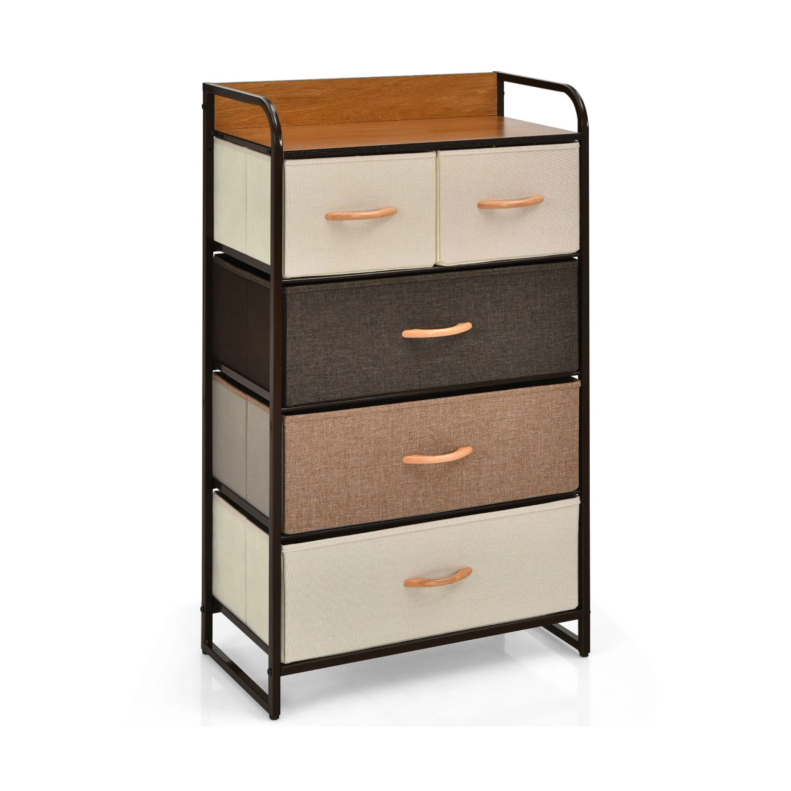 SlickBlue 4-Tier Storage Organizer Tower with Fabric Drawers