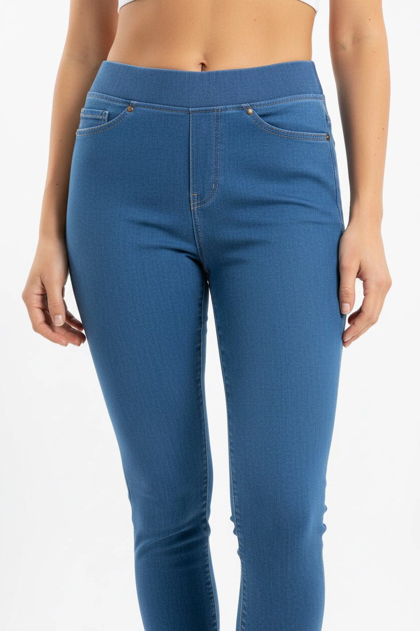 DressAtR Women's Light Blue Denim Stretch Skinny Fit Full Length Pant