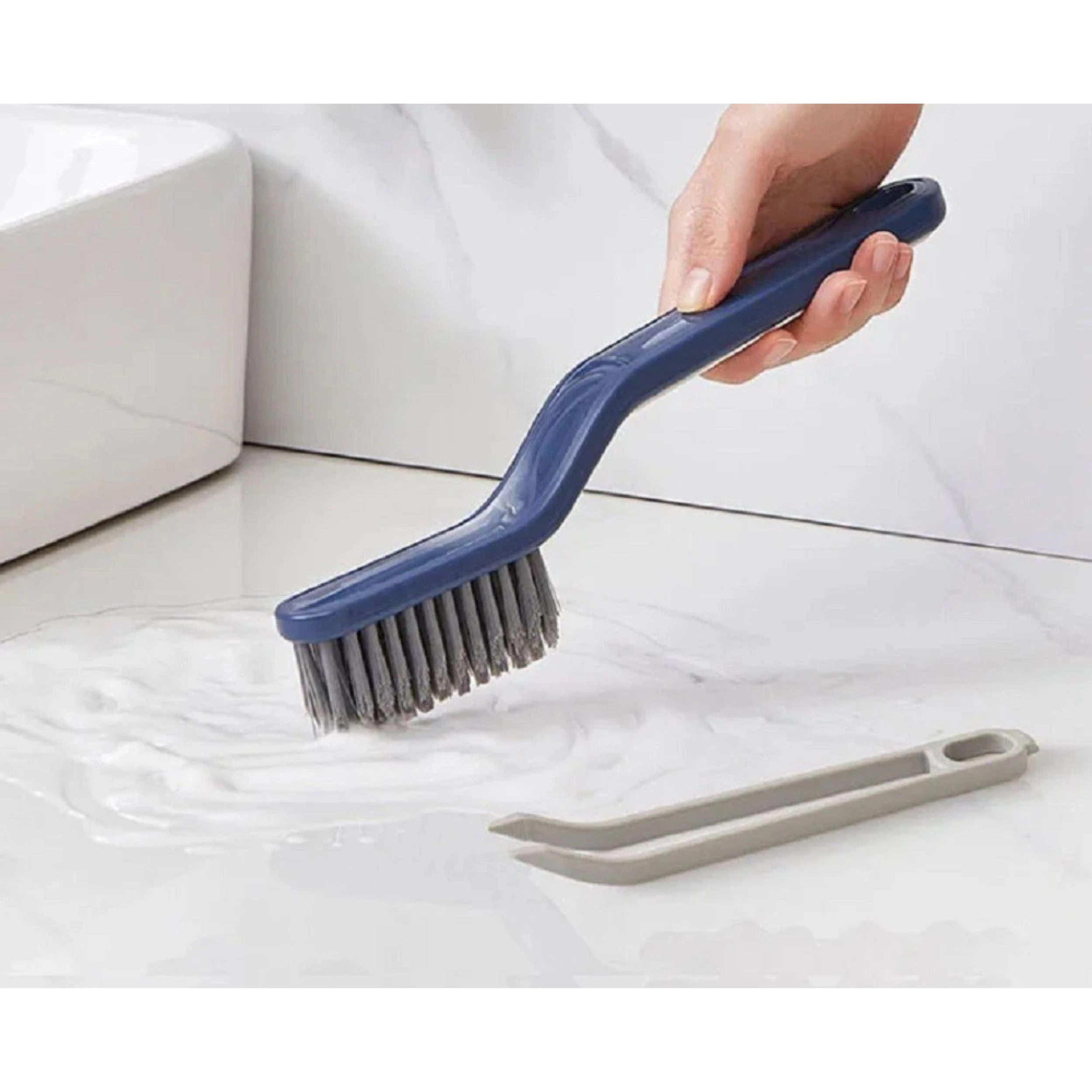 Home Collection 2-in-1 Floor Seam Corner Brush Gap Cleaner Grout Cleaning Tool