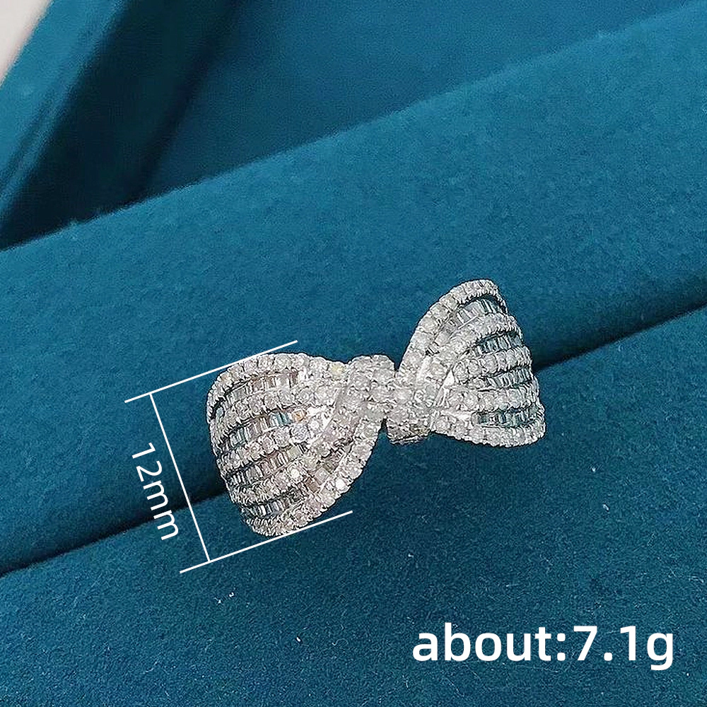 Luxury Niche Bow Rings for Women Simple Finger Rings
