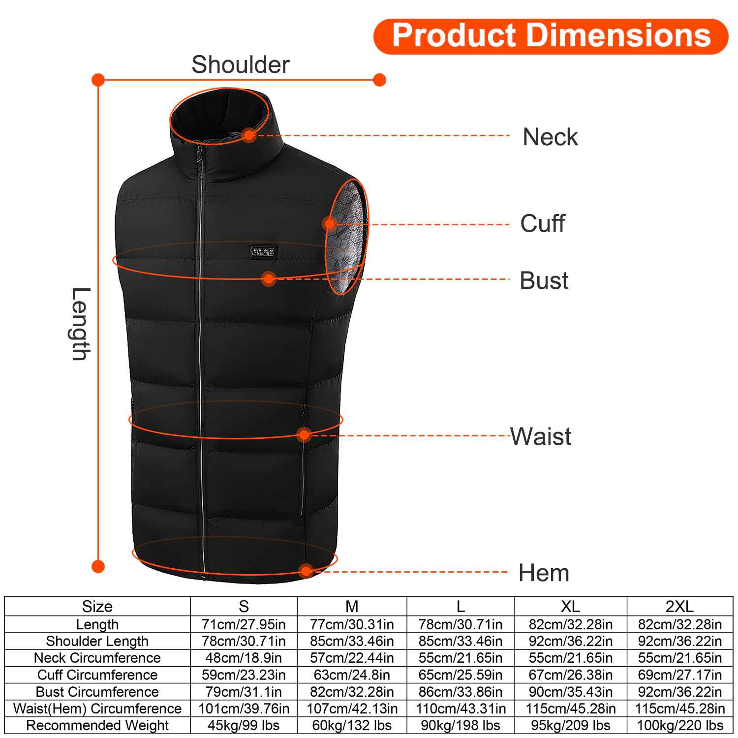 GBruno 23-Zone USB Heated Vest