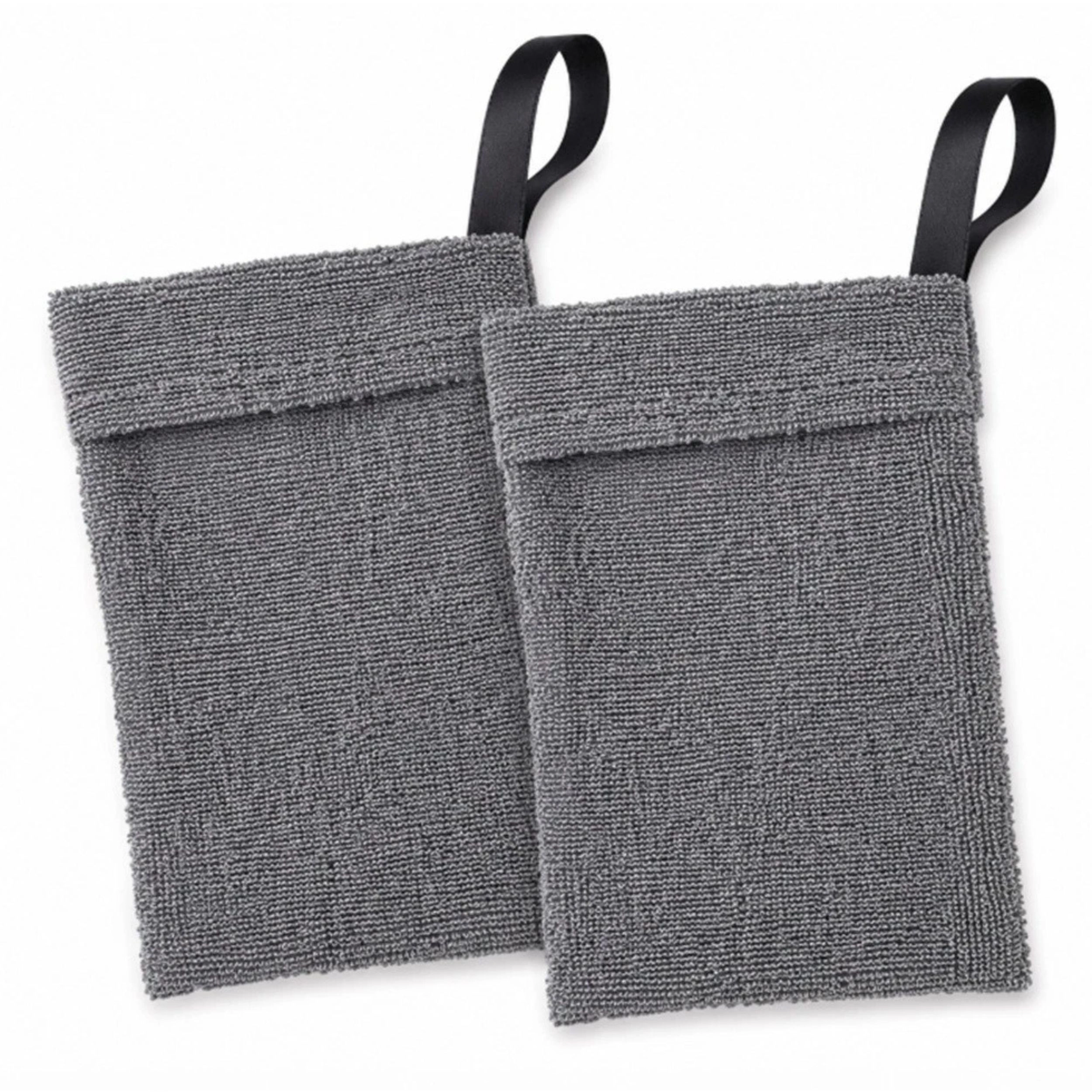 Home Collection Pack of 2 Exfoliating Soap Pouch Body Scrubber Mesh Soap Saver Bags