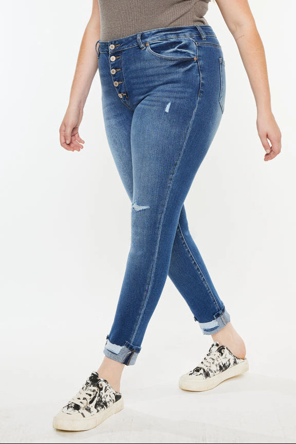 KanCan Women's Plus High Rise Ankle Skinny Jeans Dorah