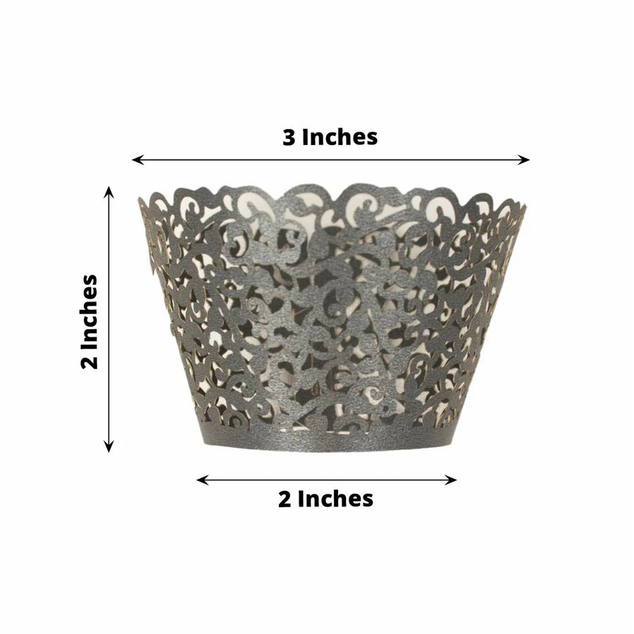 Home Collection Pack of 25 Laser Cut Lace Cupcake Wrappers