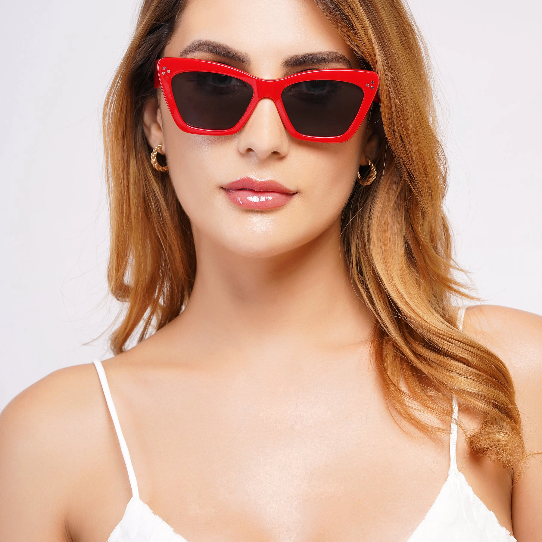 AGP PARIS Women's Retro Cat Eye Acetate Polarized Lens UV400 Sunglasses