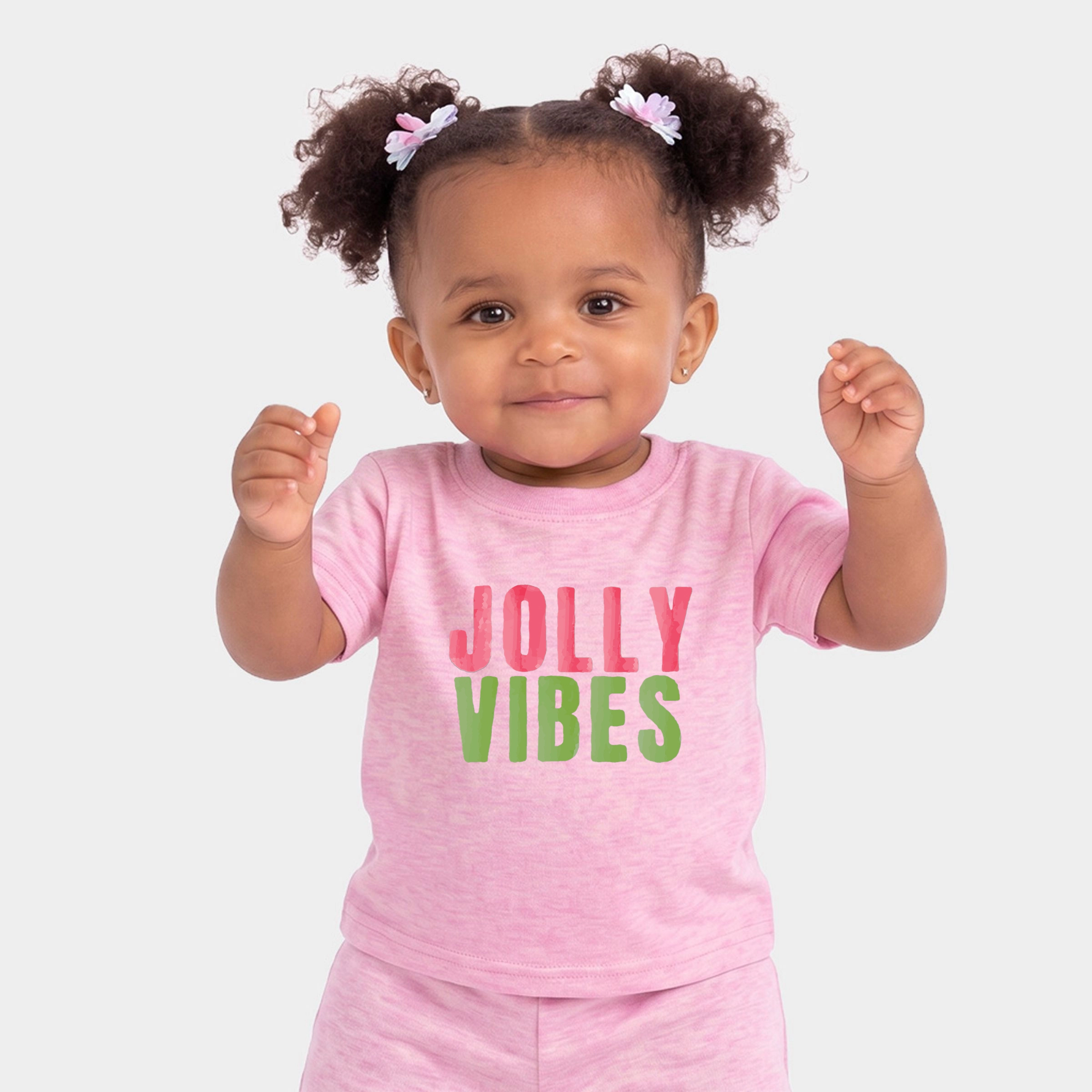 The Juniper Shop - Infant Jogger Pant Crew Set Jolly Vibes Watercolor