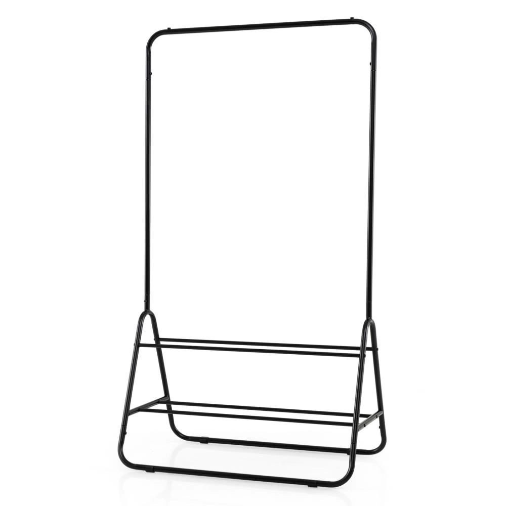Hivvago Heavy Duty Clothes Rack with Hanging Rod and Storage Shelves