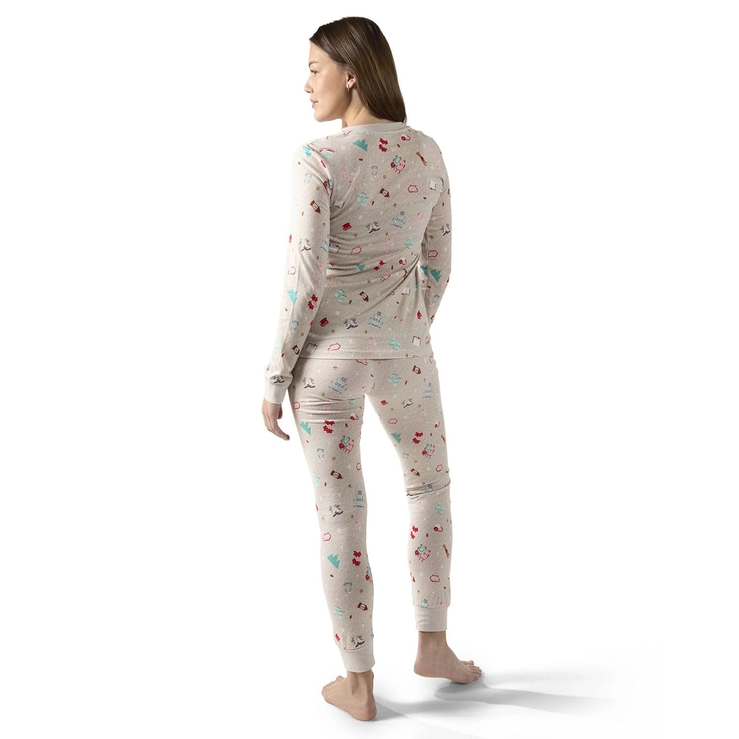 MeMoi Women's Holiday Getaway Two-Piece PJ Set a Bag
