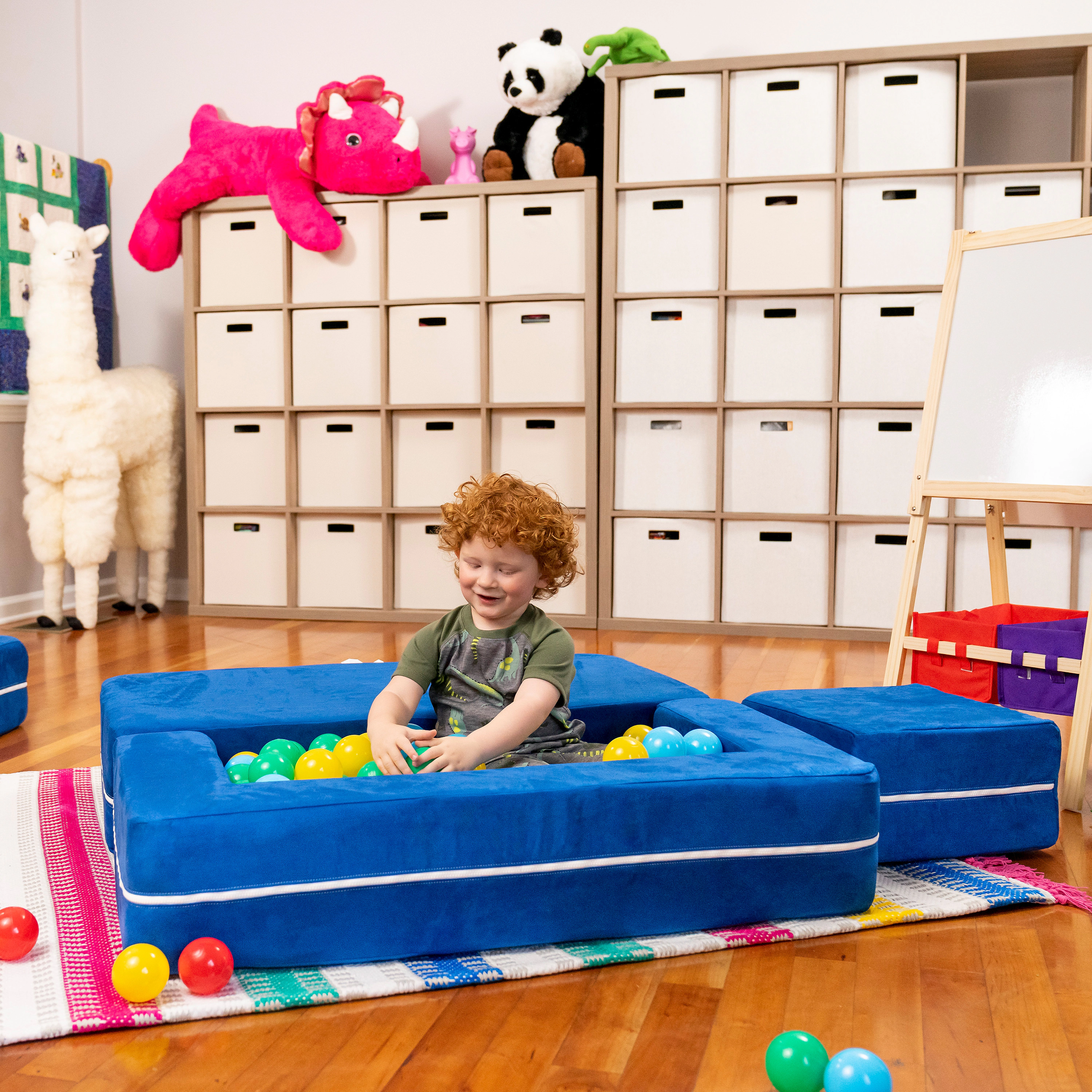 Zipline Modular Kids Loveseat & Ottomans