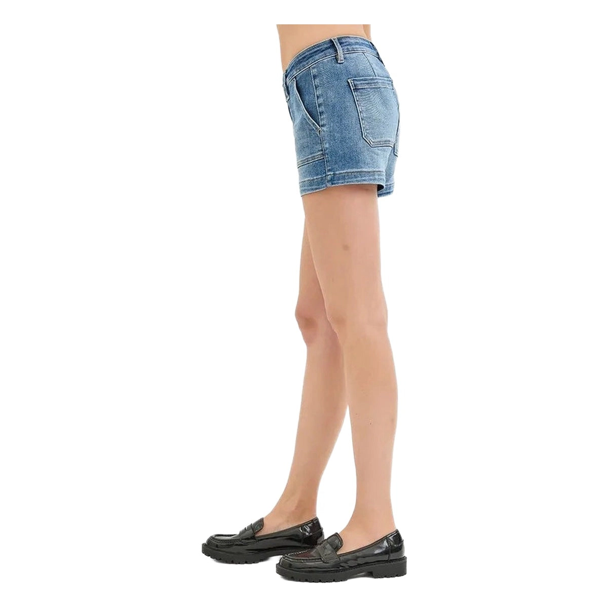 Sol Living Womens RISEN Low Rise Patched Pocket Shorts
