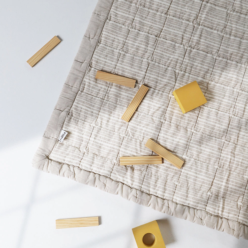 Nattiot Reversible Washed Cotton Baby Blanket - Anna Terrcota