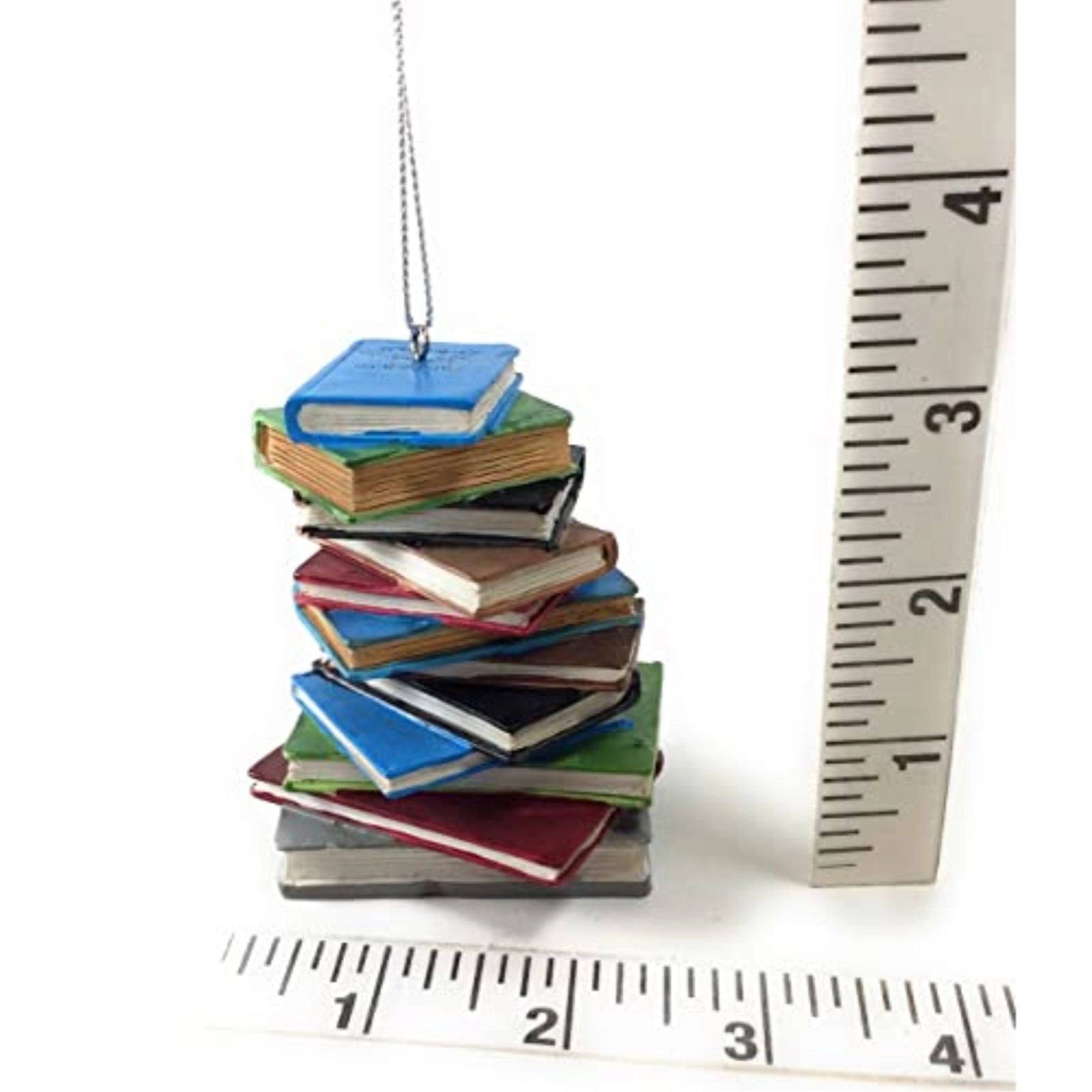 Ganz Midwest School Book Stack Resin Christmas Tree Ornament 3 inch