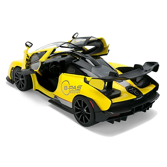 Jada McLaren Senna "8-PAS Racing" Yellow Metallic with Black Top "Hyper-Spec" Series 1/24 Diecast Model Car by Jada