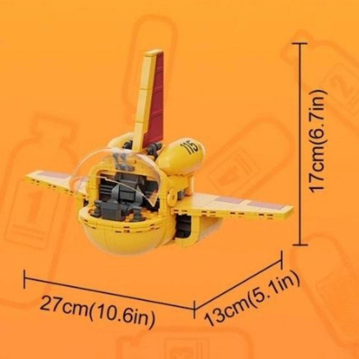 Pantasy Dragon Ball Classic Ride Series: Yamcha’s Airplane Building Block Set, 390 Pieces