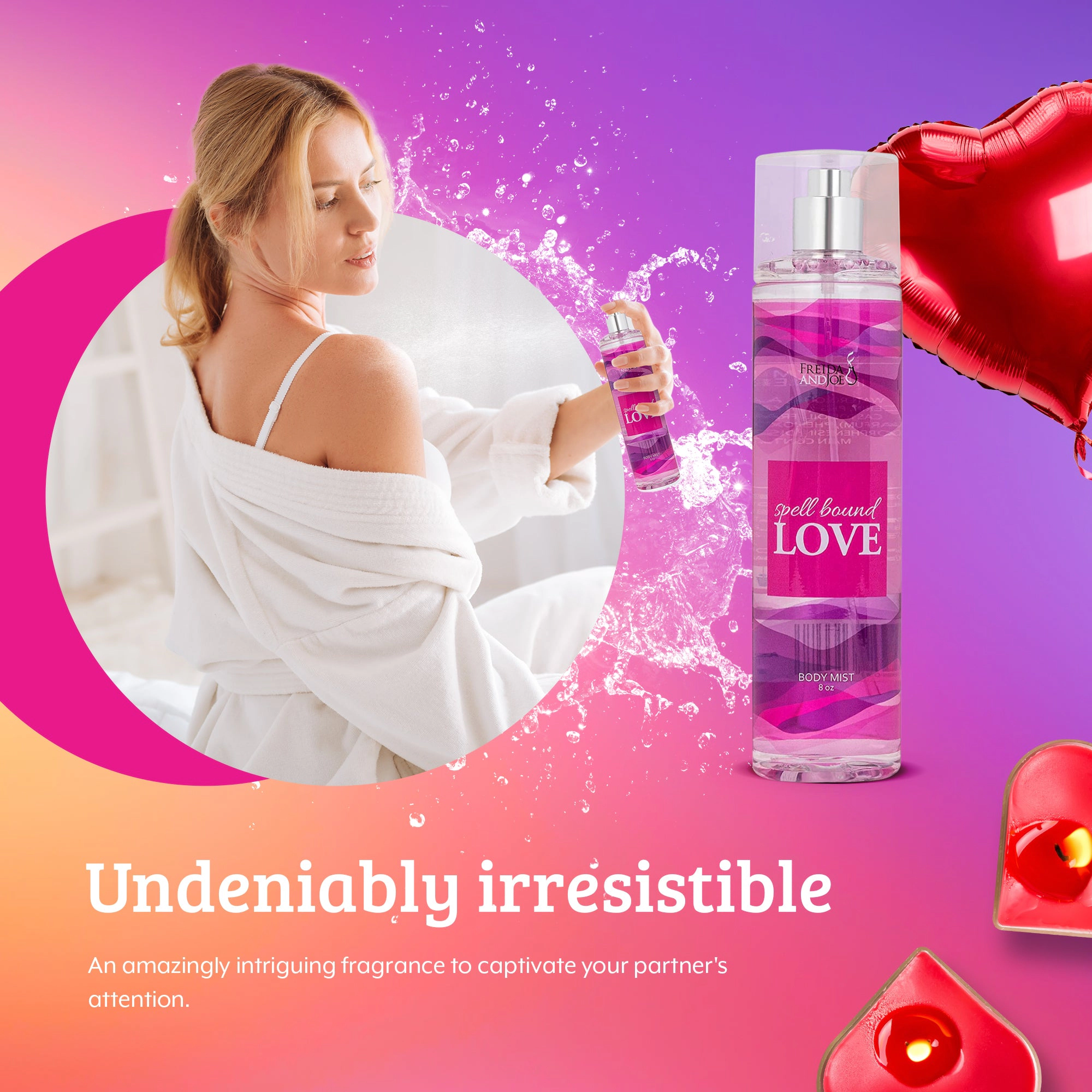 Freida & Joe Spell Bound Love Fine Fragrance Body Mist In 8oz Spray Bottle
