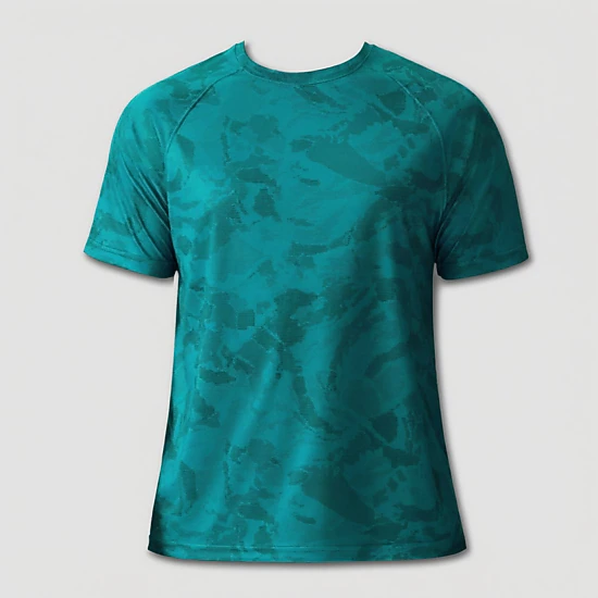 Pinspark Men's Camo Print Crew Neck Short Sleeve Athletic T-Shirt