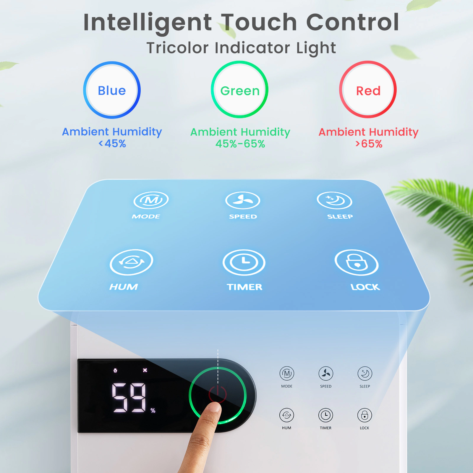 LJG 32 Pints Dehumidifier with Sleep Mode and 24H Timer for Home Basement