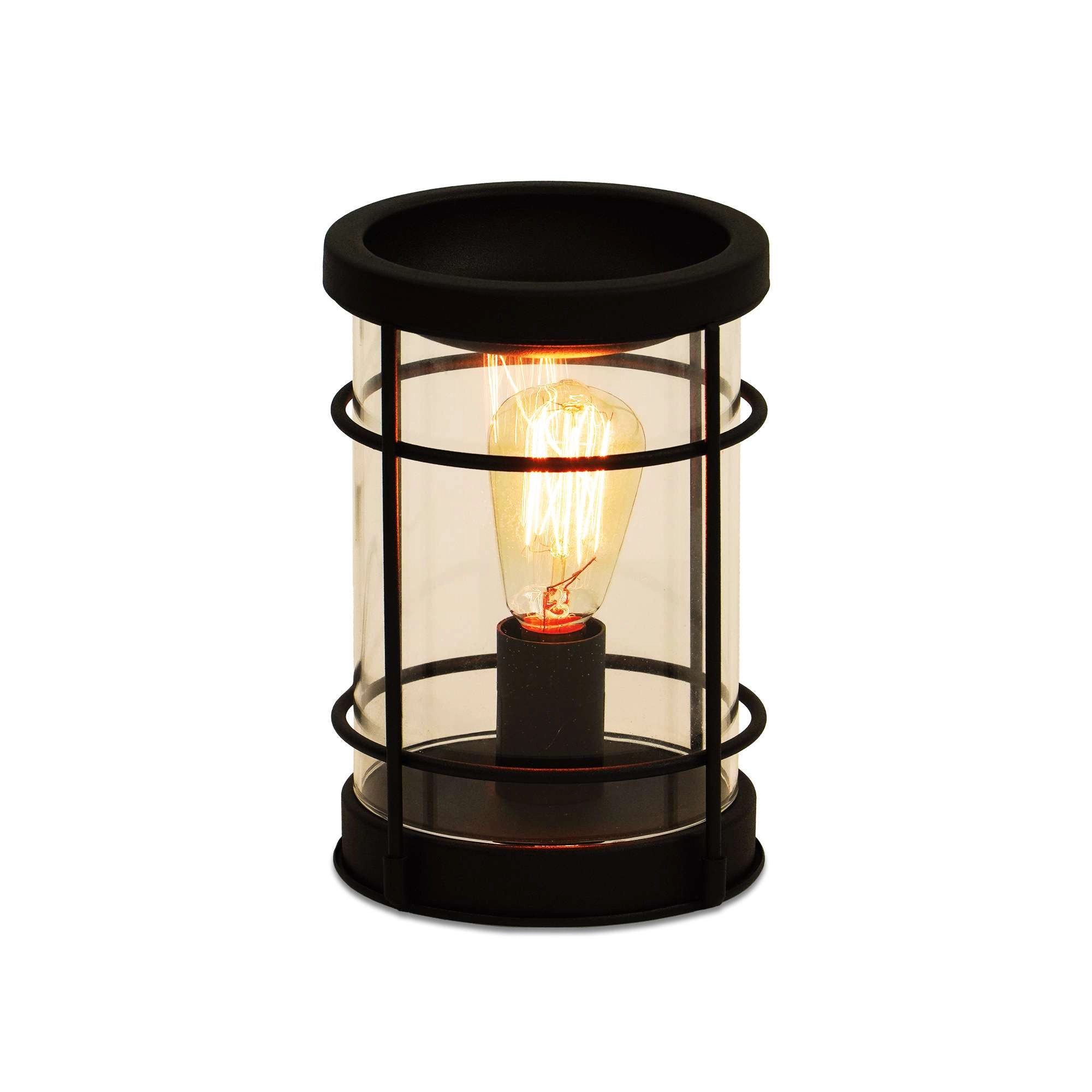 G128 Black Iron Wax Melt Warmer - Electric Flameless Heater with LED Night Light and Timer