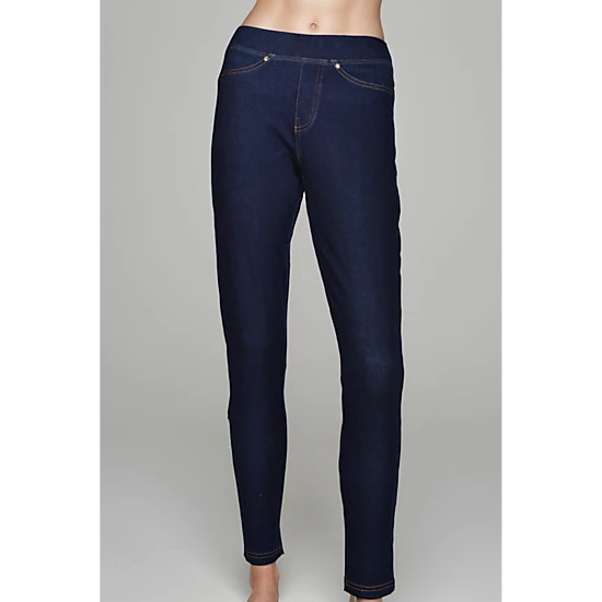 DressAtR Women's Navy Blue Denim Stretch Skinny Fit Full Length Pant