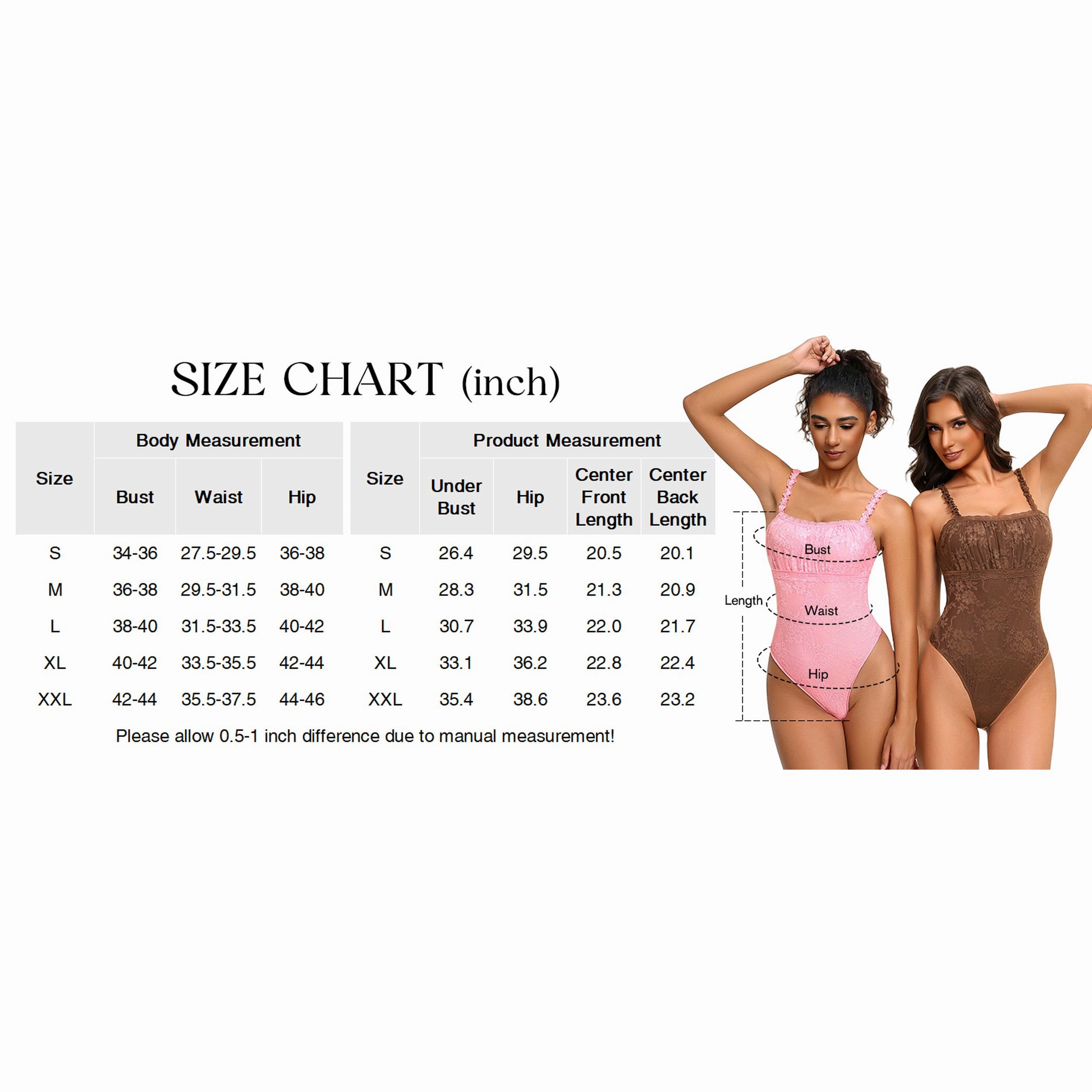 Avidlove Women's Square Neck Adjustable Strap Floral Lace Double Lined Thong Sleeveless Bodysuit