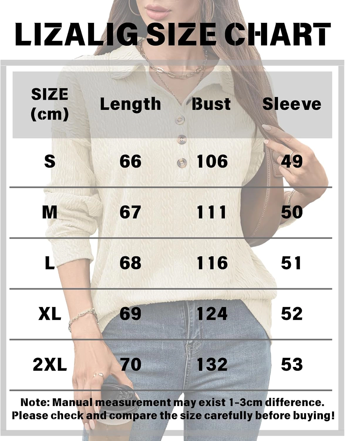 Enchanted Funland Womens Long Sleeve Henley Casual Ribbed Lightweight Tunic Tops